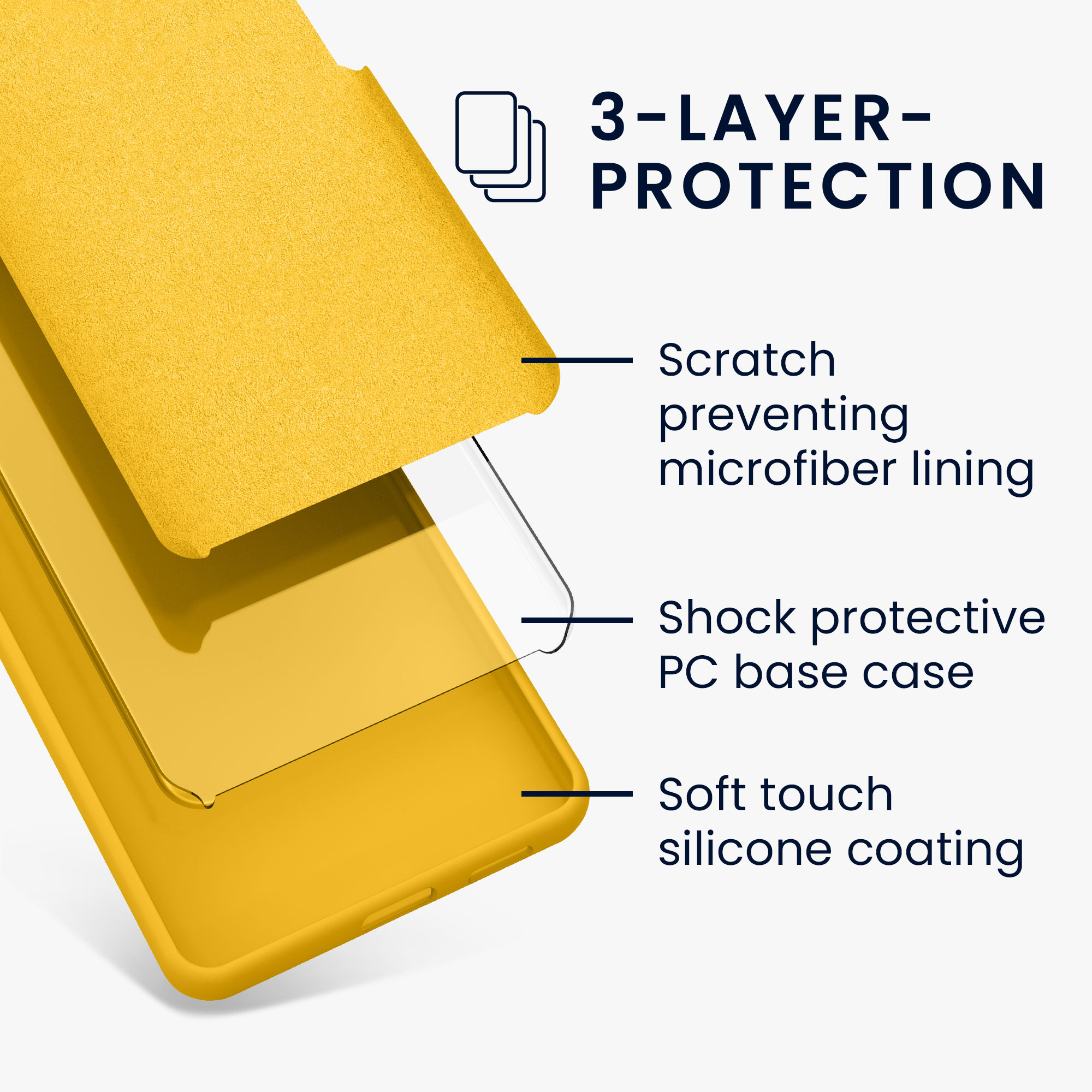 Kryt na mobil Galaxy S22 kwmobile Soft Cover zářivě žlutá