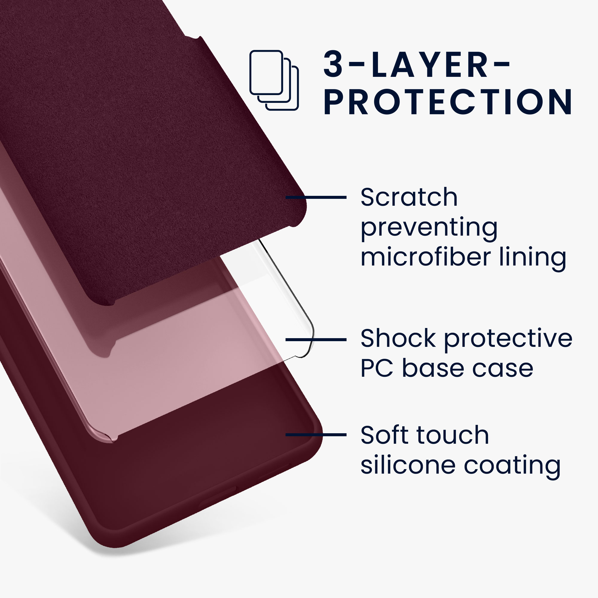 Kryt na mobil Galaxy S22 kwmobile Soft Cover vínově fialová