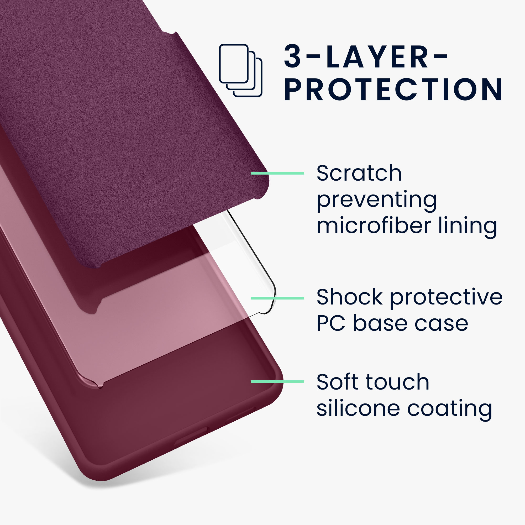Kryt na mobil Galaxy S22 kwmobile Soft Cover purpurová magenta