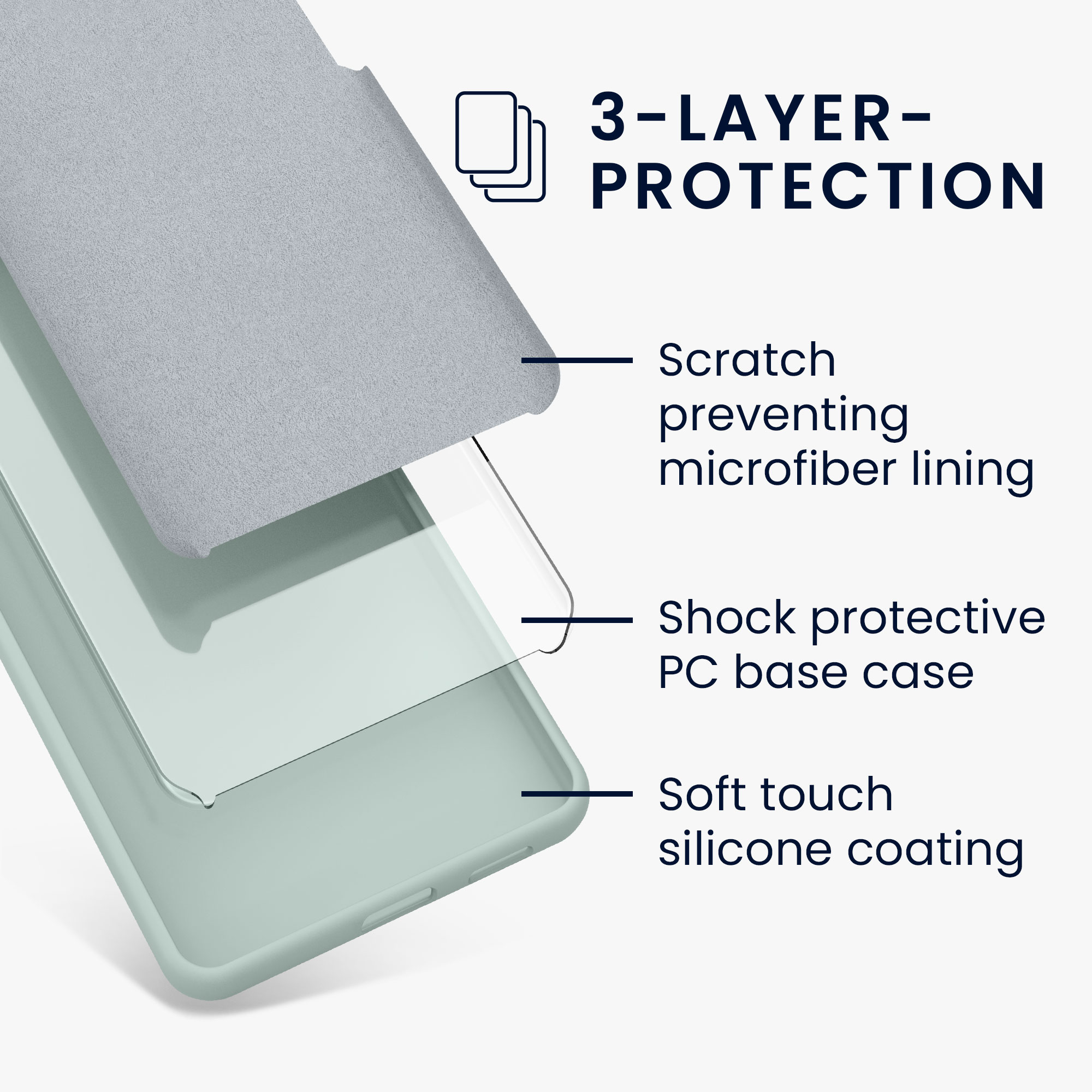 Kryt na mobil Galaxy S22 kwmobile Soft Cover mátová Cool Mint