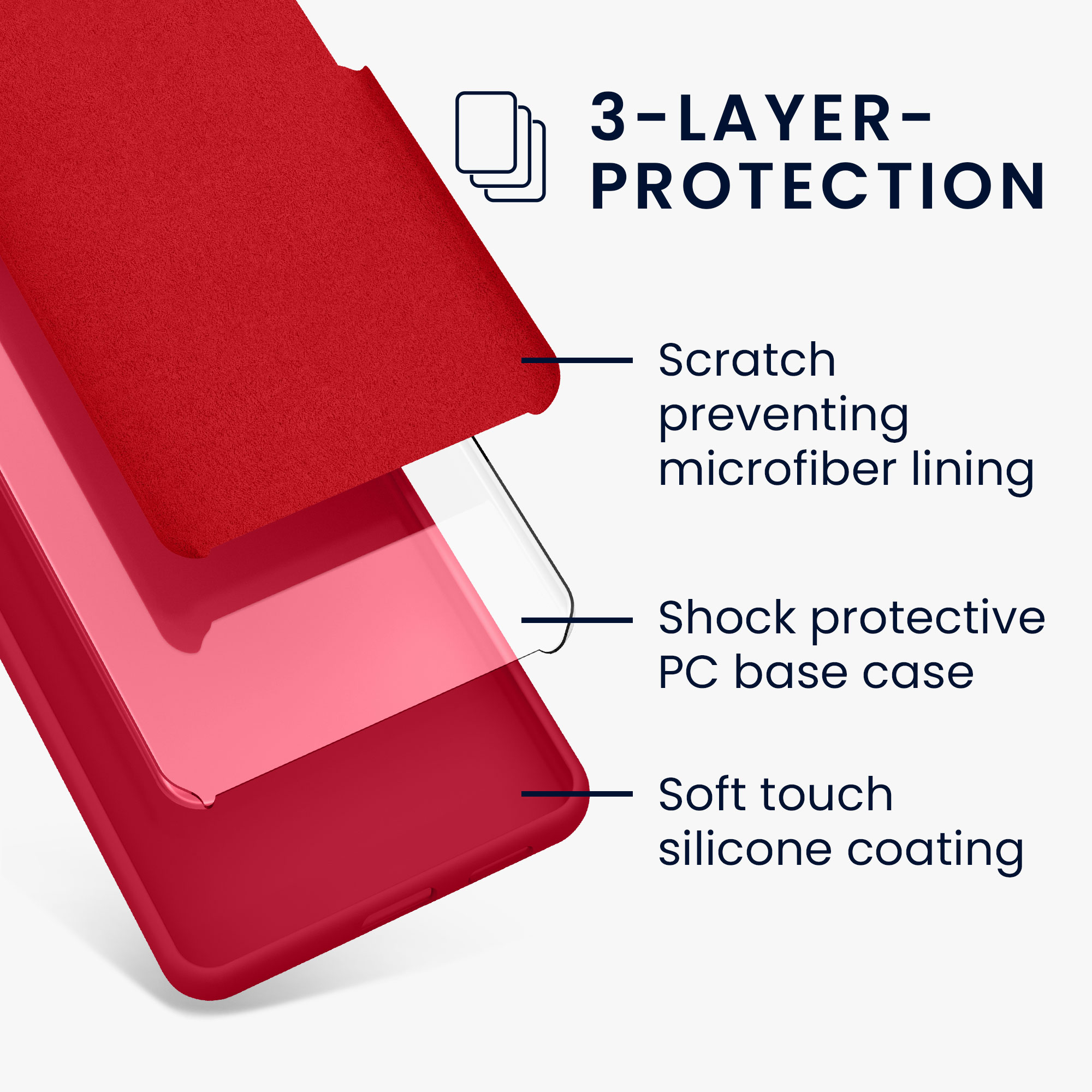 Kryt na mobil Galaxy S22 kwmobile Soft Cover třešňově červená