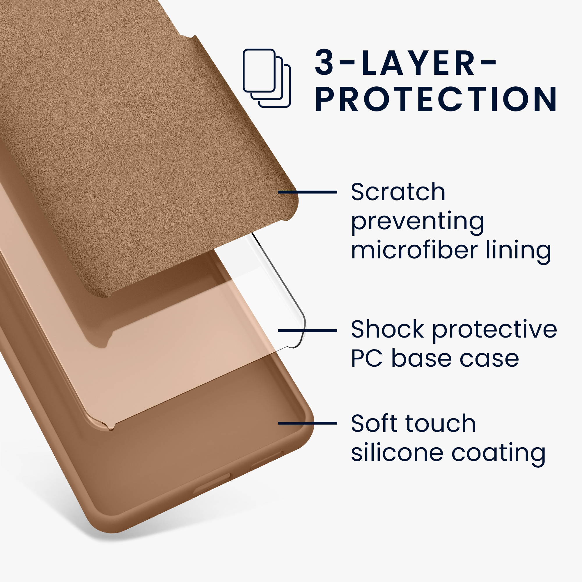 Kryt na mobil Galaxy S22 kwmobile Soft Cover cappuccino