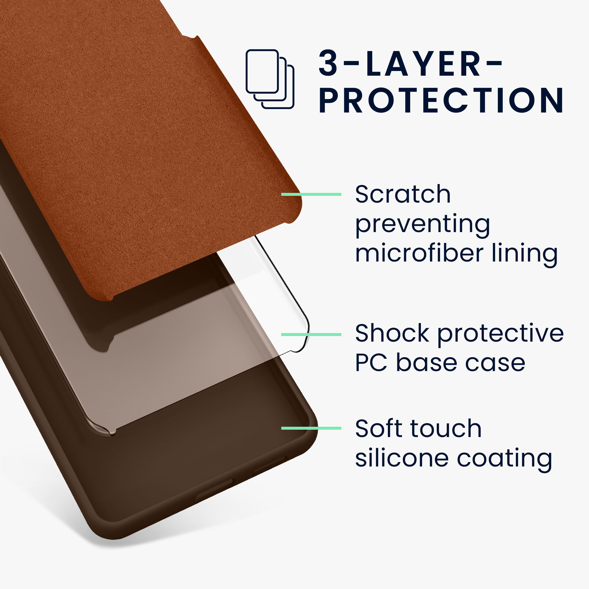 Kryt na mobil Galaxy S22 kwmobile Soft Cover čokoládová