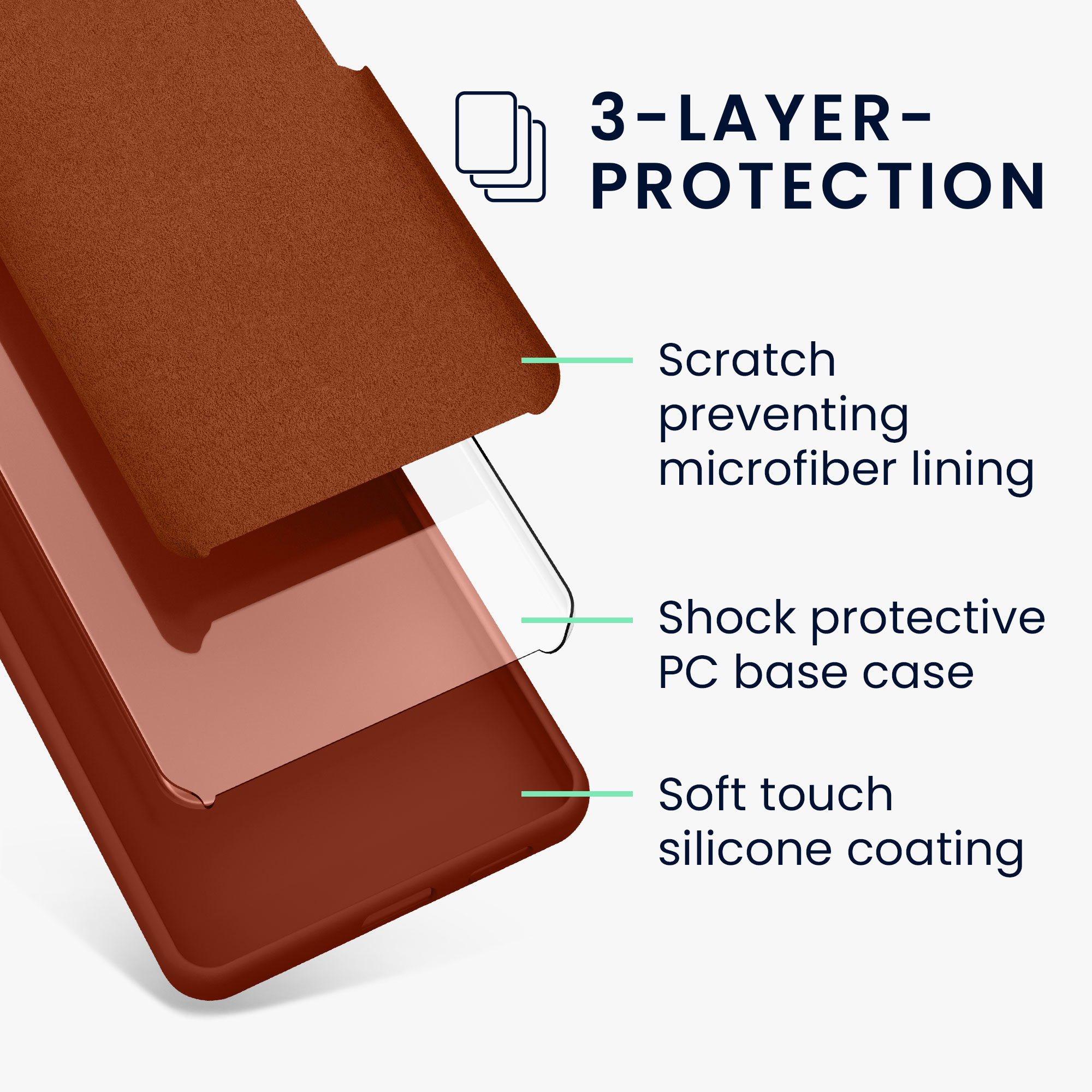 Kryt na mobil Galaxy S22 kwmobile Soft Cover kořeněná červená