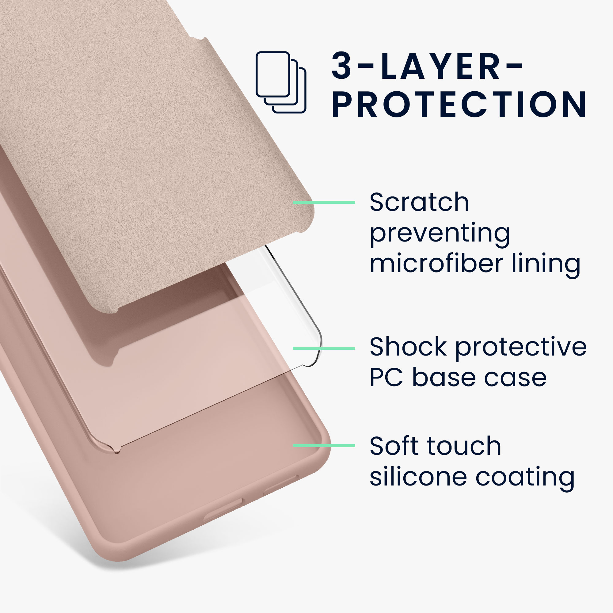 Kryt na mobil Galaxy S22 kwmobile Soft Cover matná starorůžová
