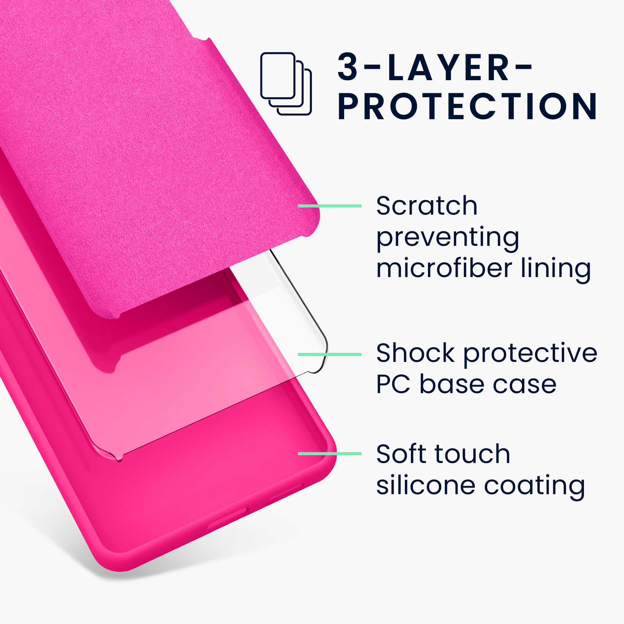 Kryt na mobil Galaxy S22 kwmobile Soft Cover neonově růžová