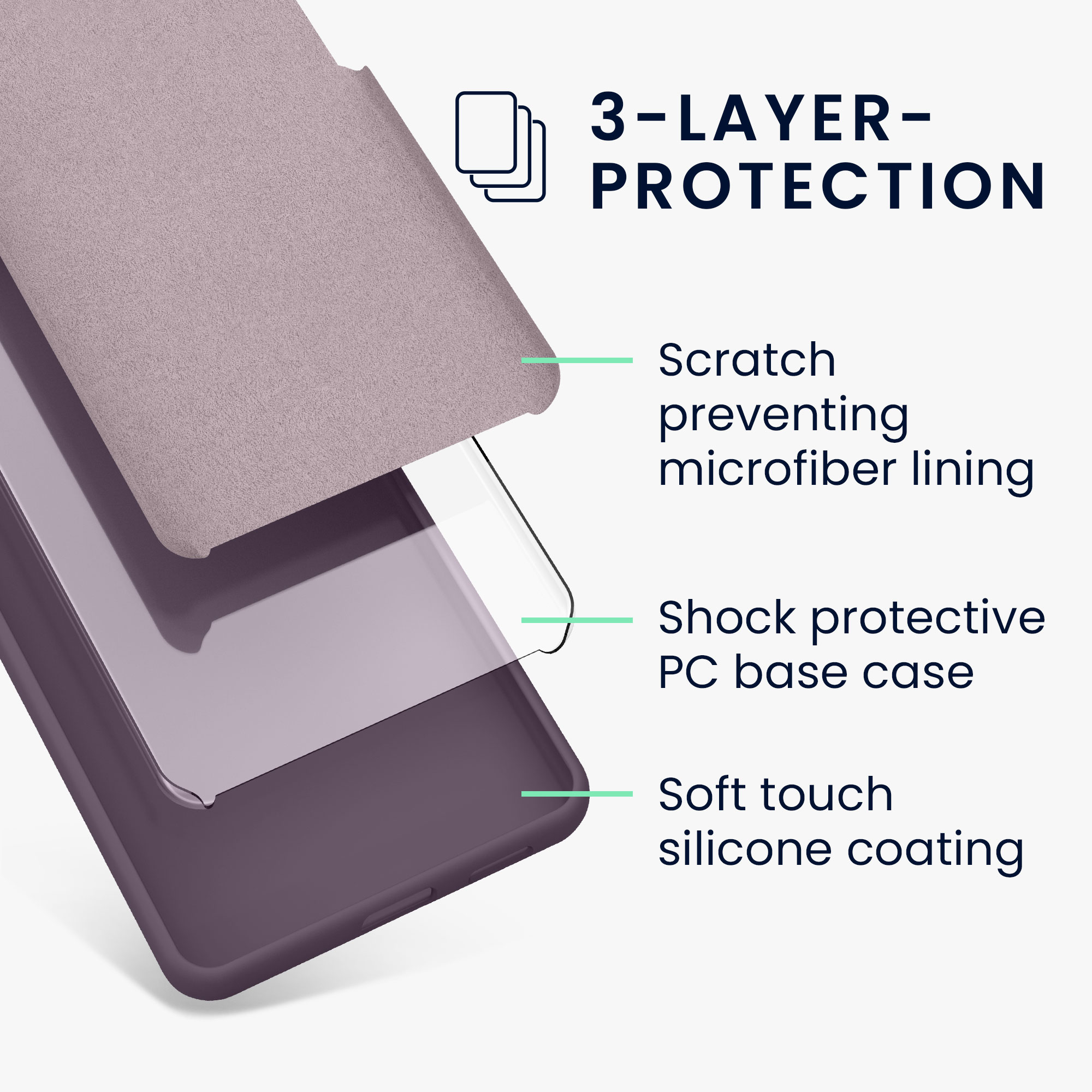 Kryt na mobil Galaxy S22 kwmobile Soft Cover jemně fialová Pale Iris