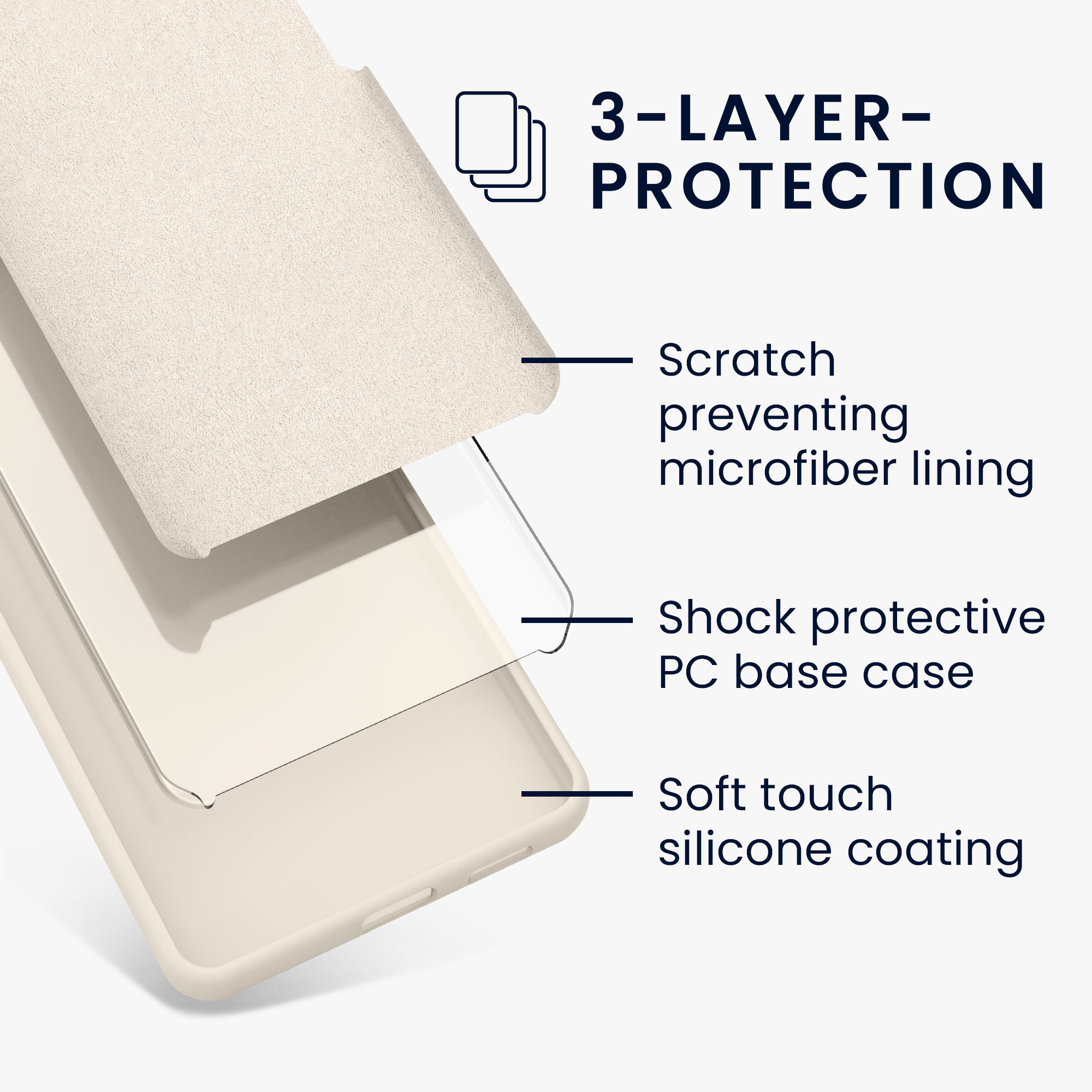 Kryt na mobil Galaxy S22 Ultra kwmobile Soft Cover matná krémová