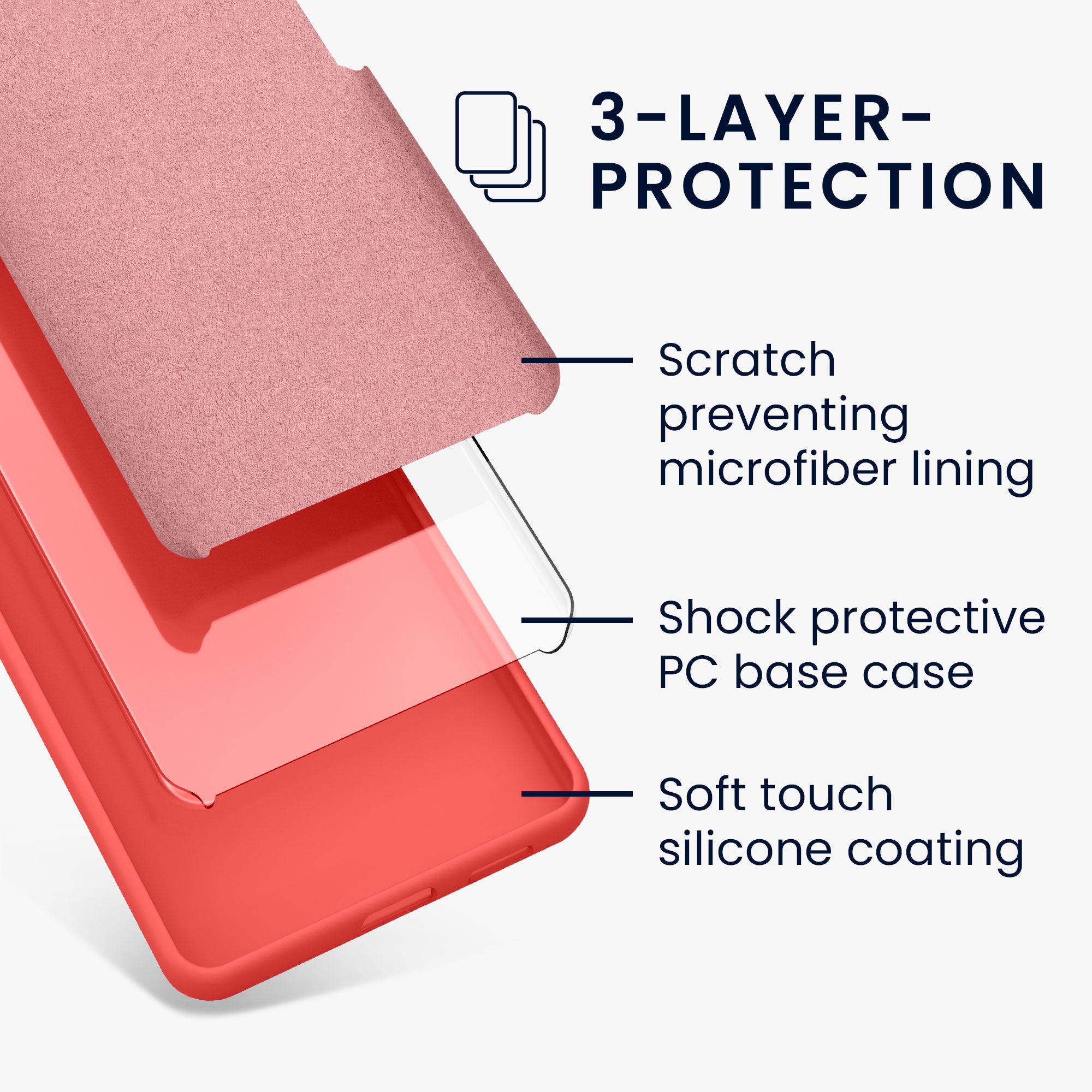Kryt na mobil Galaxy S22 Ultra kwmobile Soft Cover neonově korálová