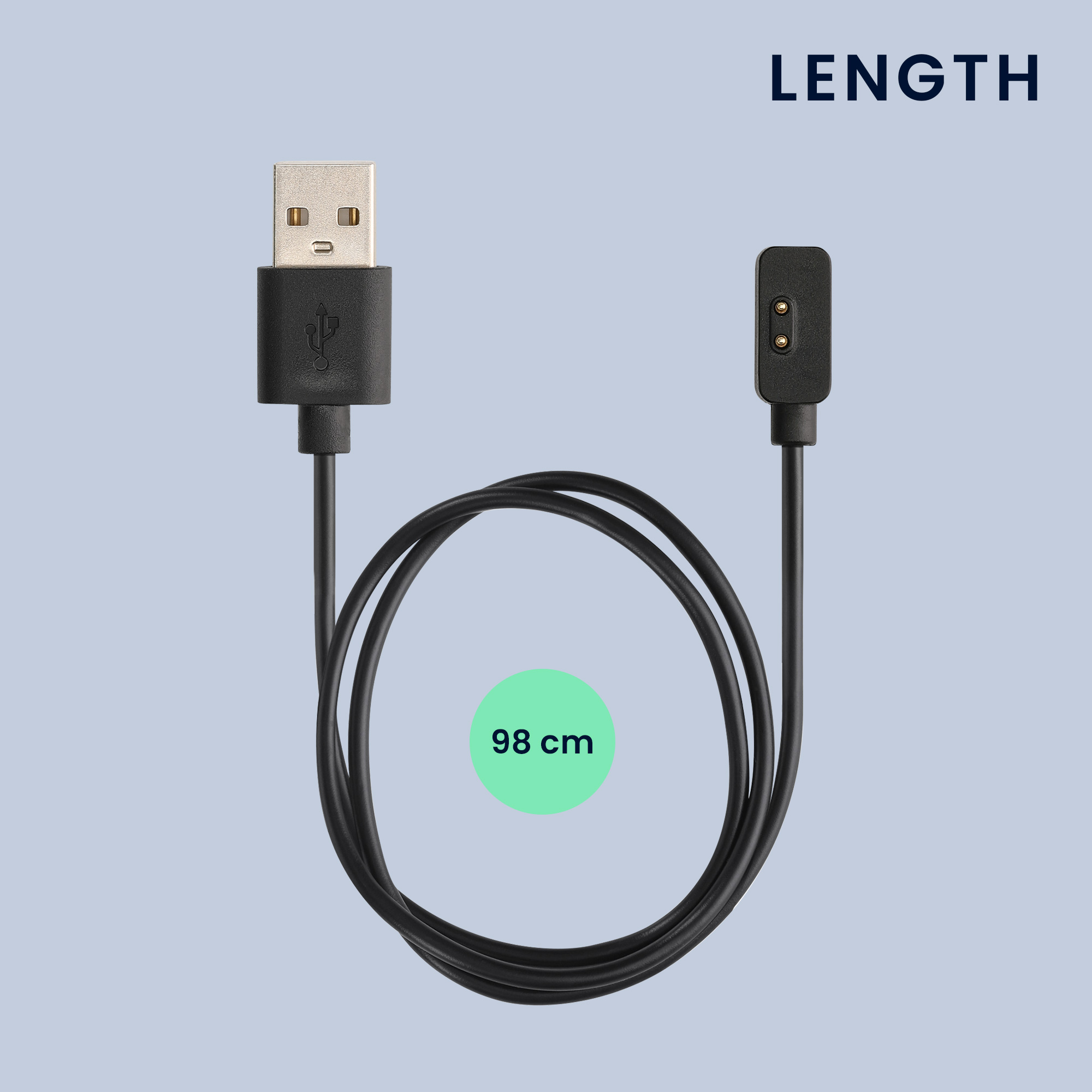 kwmobile nabíjecí kabel Redmi Watch 2 Lite / Redmi Watch 3 / - černá