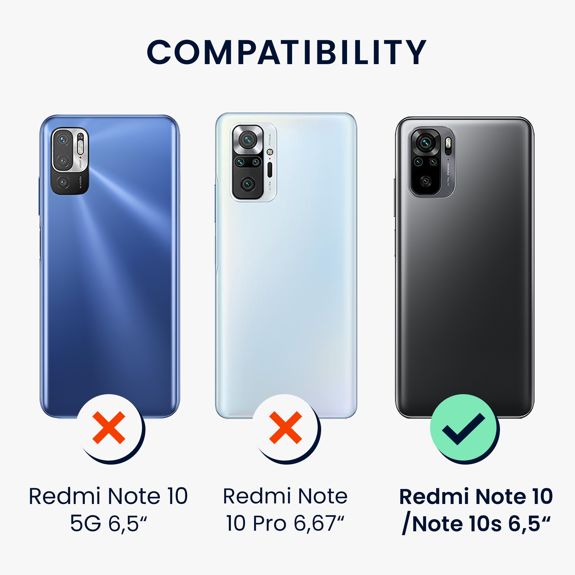 Kryt Xiaomi Redmi Note 10 přihrádka karta TPU černá matná kwmobile