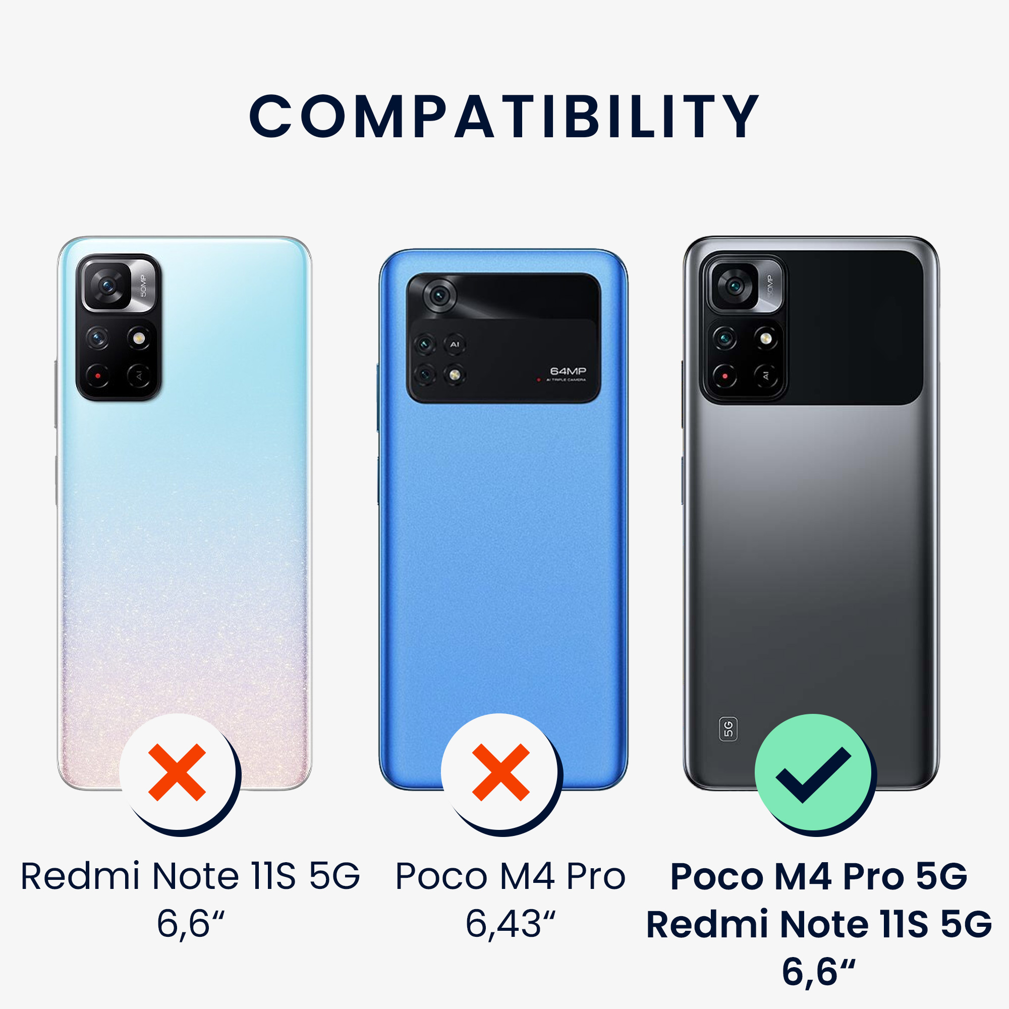 Kryt Xiaomi Redmi Note 11S 5G silikonový TPU černá kwmobile