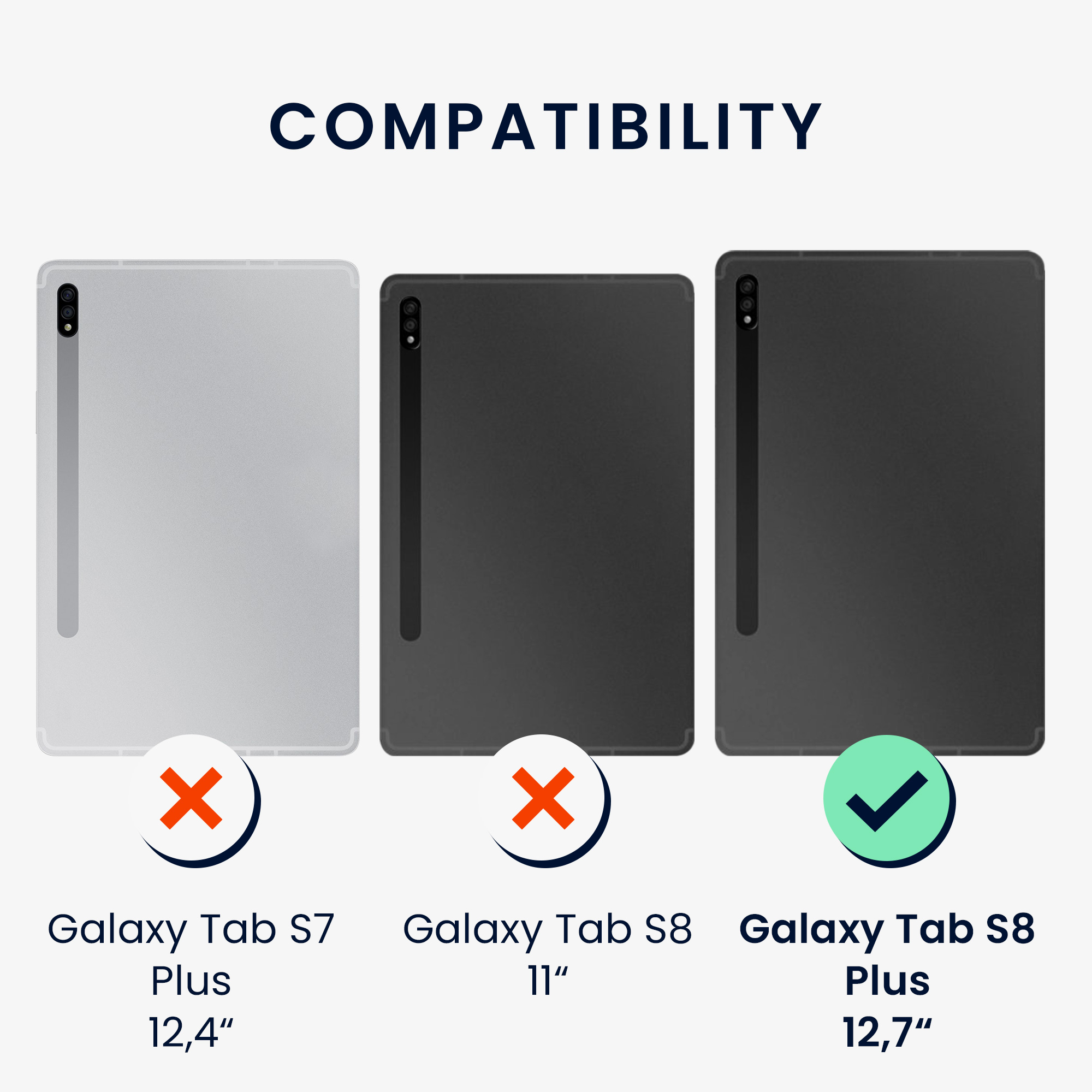 2x Matná ochranná fólie na tablet Galaxy Tab S8 Plus kwmobile matná