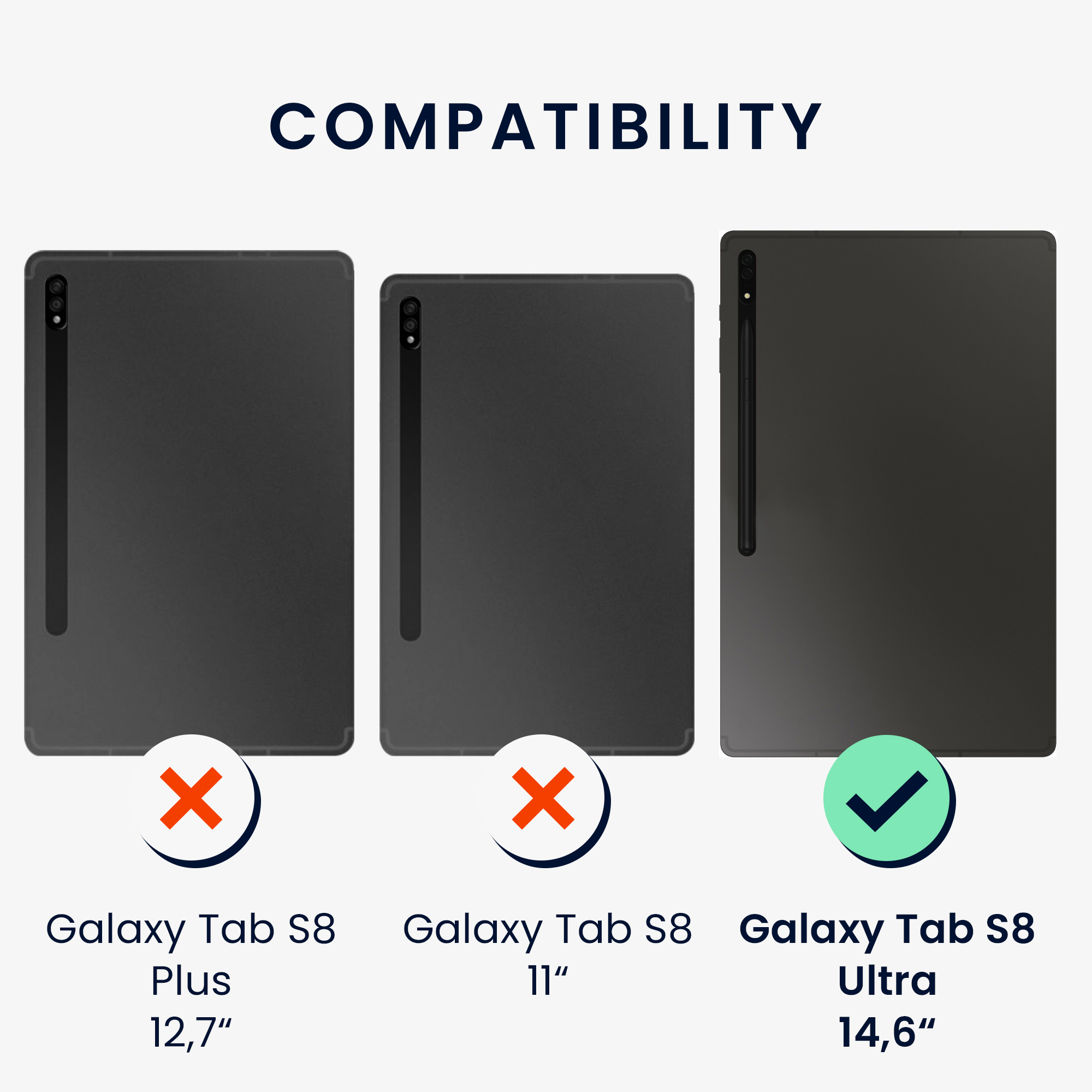 2x Ochranná fólie na tablet Galaxy Tab S8 Ultra / S9 Ultra kwmobile anti-fingerprint