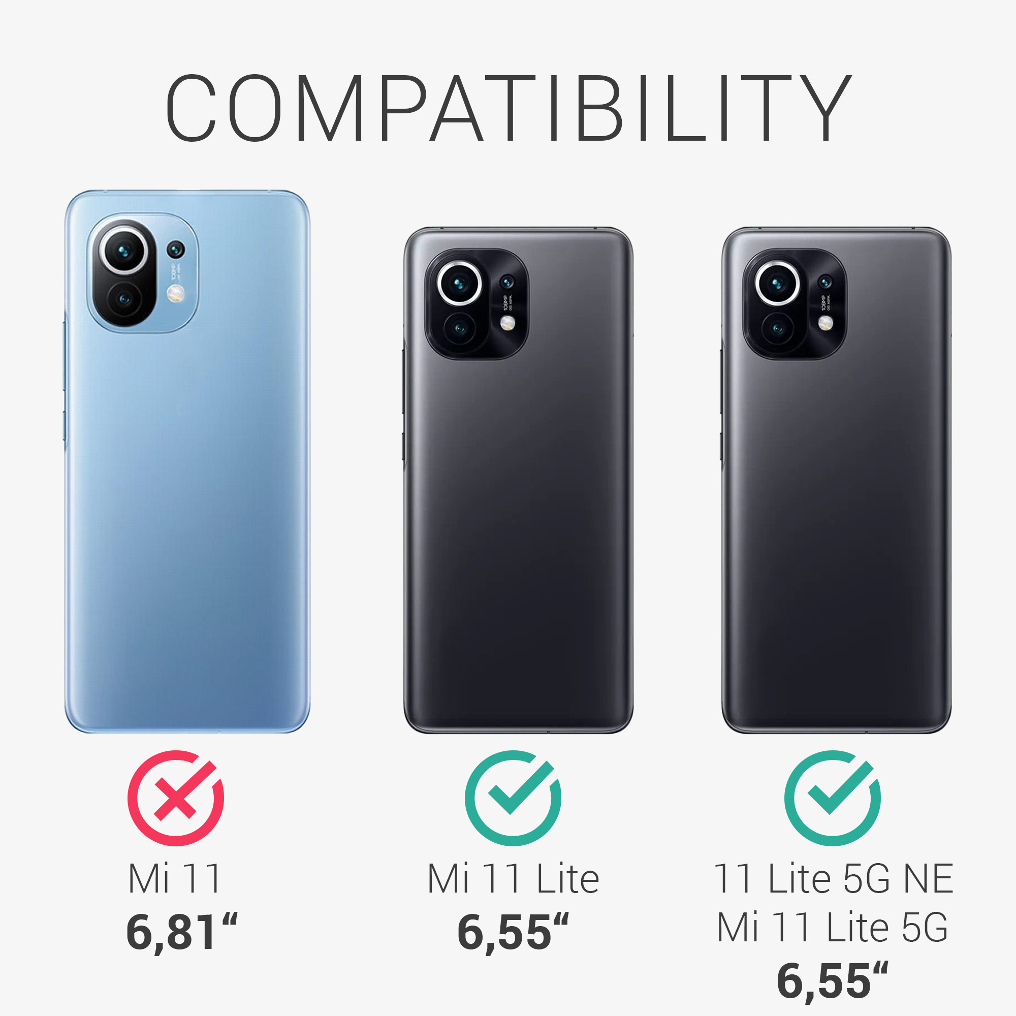 Ochranná fólie Xiaomi 11 Lite NE kwmobile 3ks matná