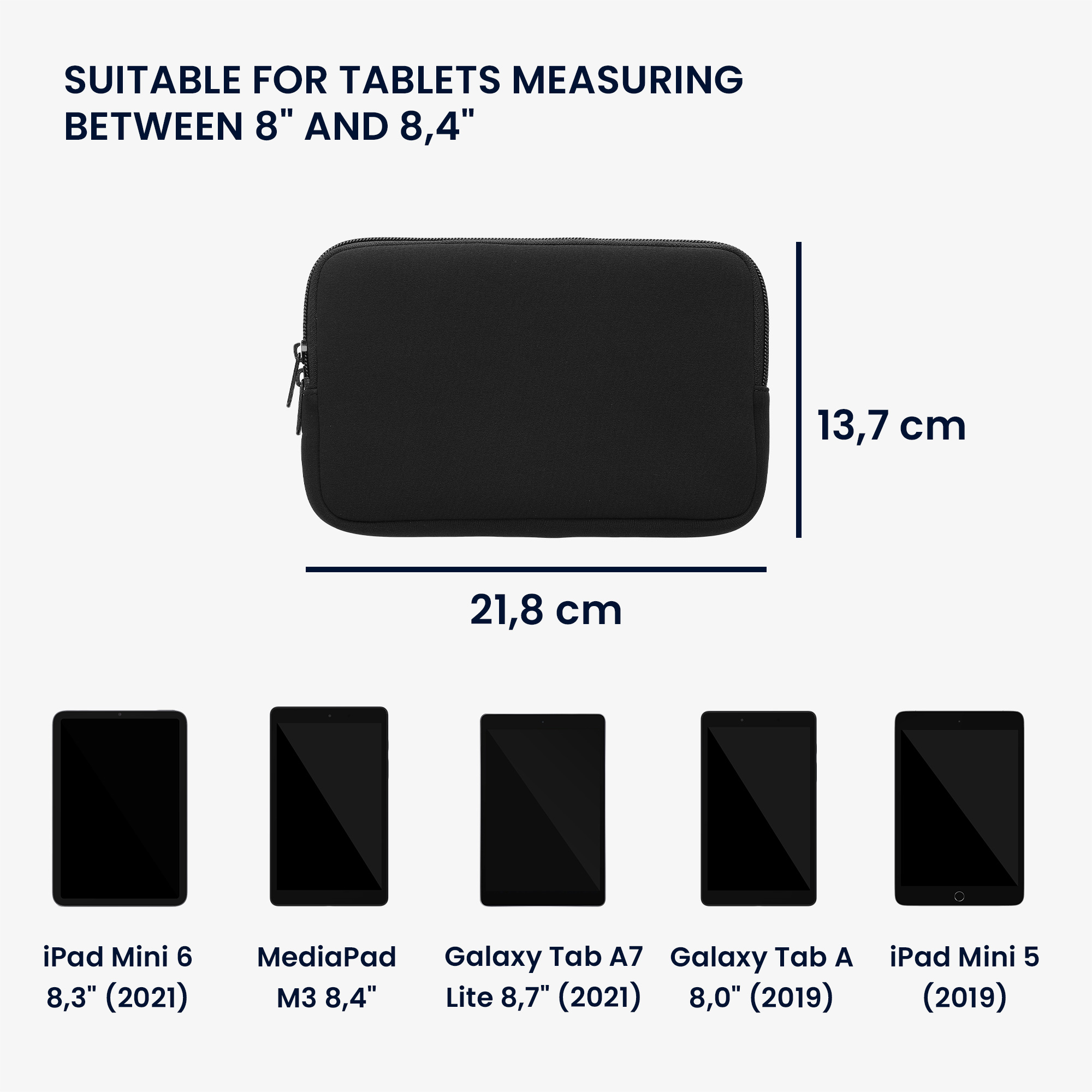 Neoprenové pouzdro tablet kwmobile 8"-8,4"" černá