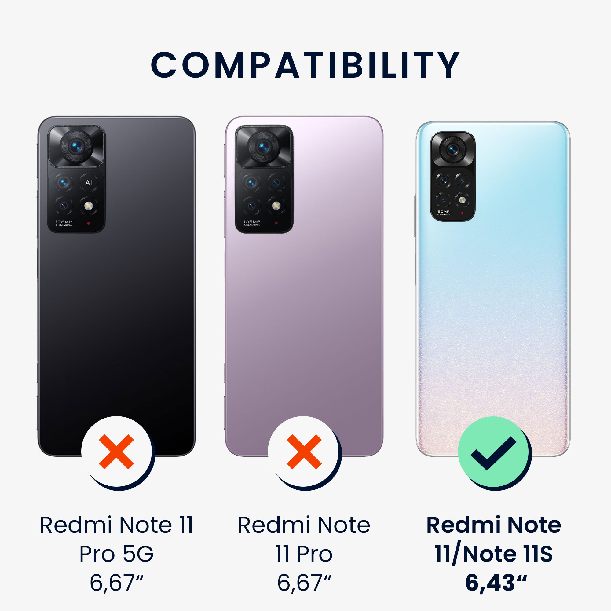 Kryt Xiaomi Redmi Note 11 silikonový TPU modrá kwmobile
