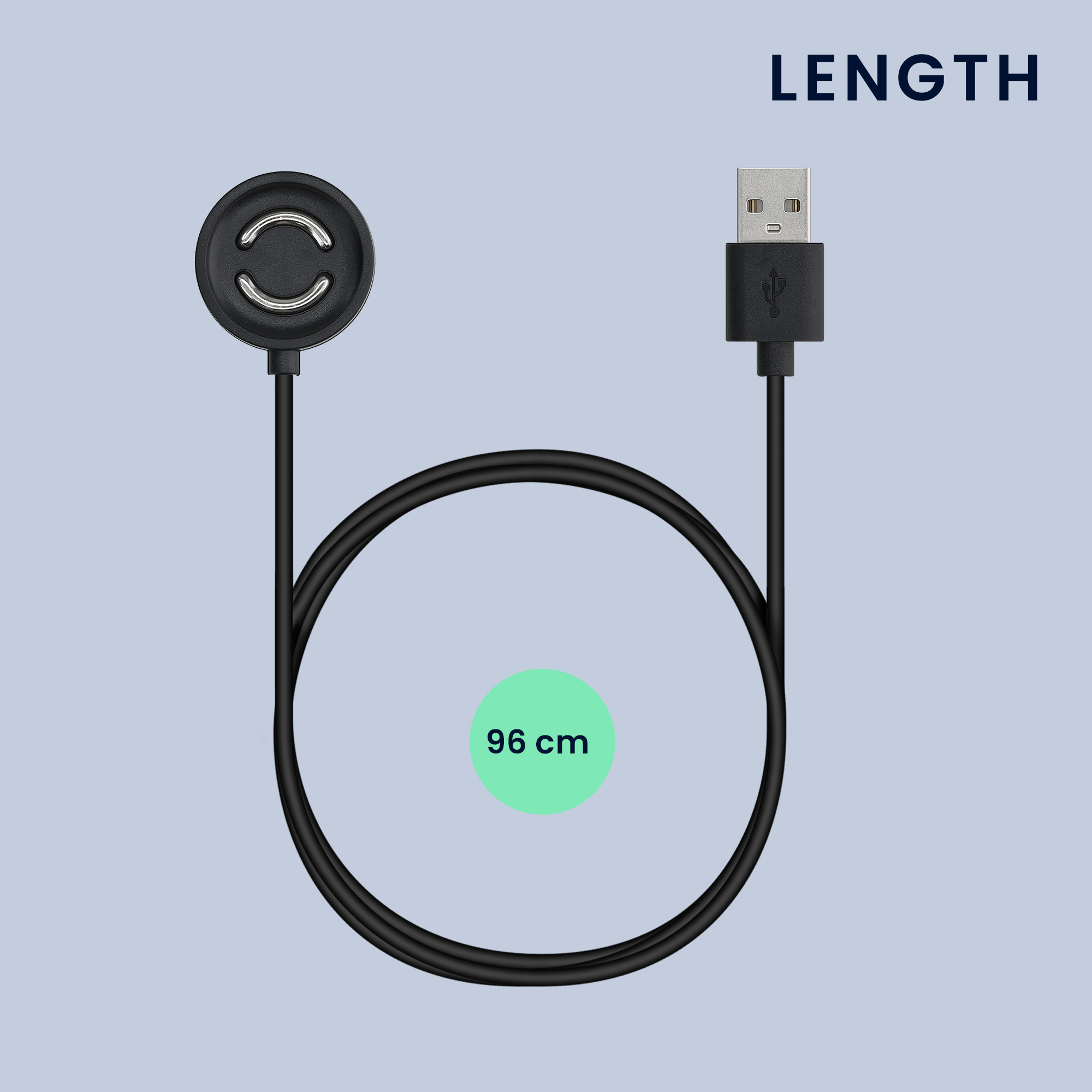 Nabíjecí kabel k chytrým hodinkám Suunto Peak 9 kwmobile - černá