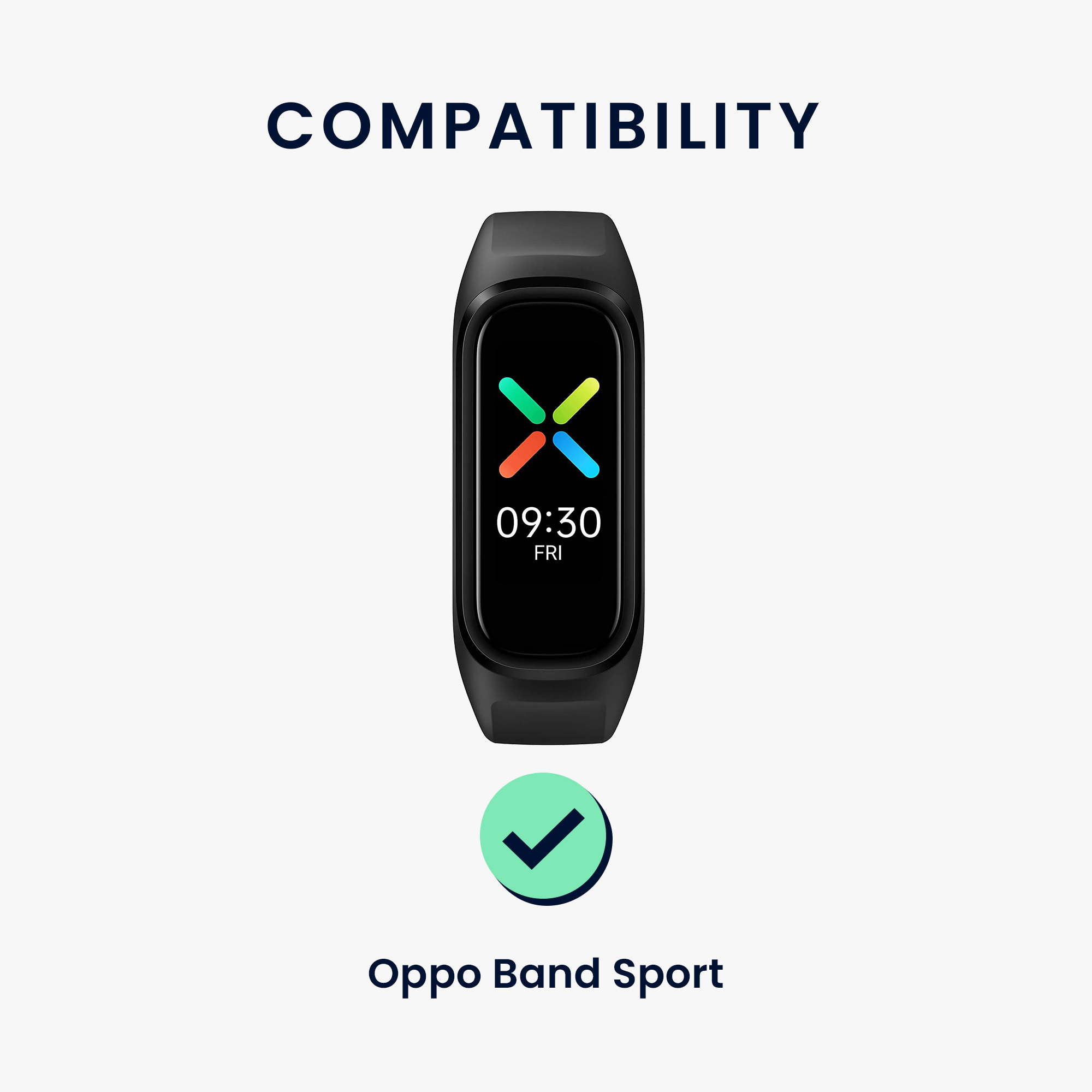 Sada řemínků na chytré hodinky Oppo Band Sport 2 ks černo-zelené