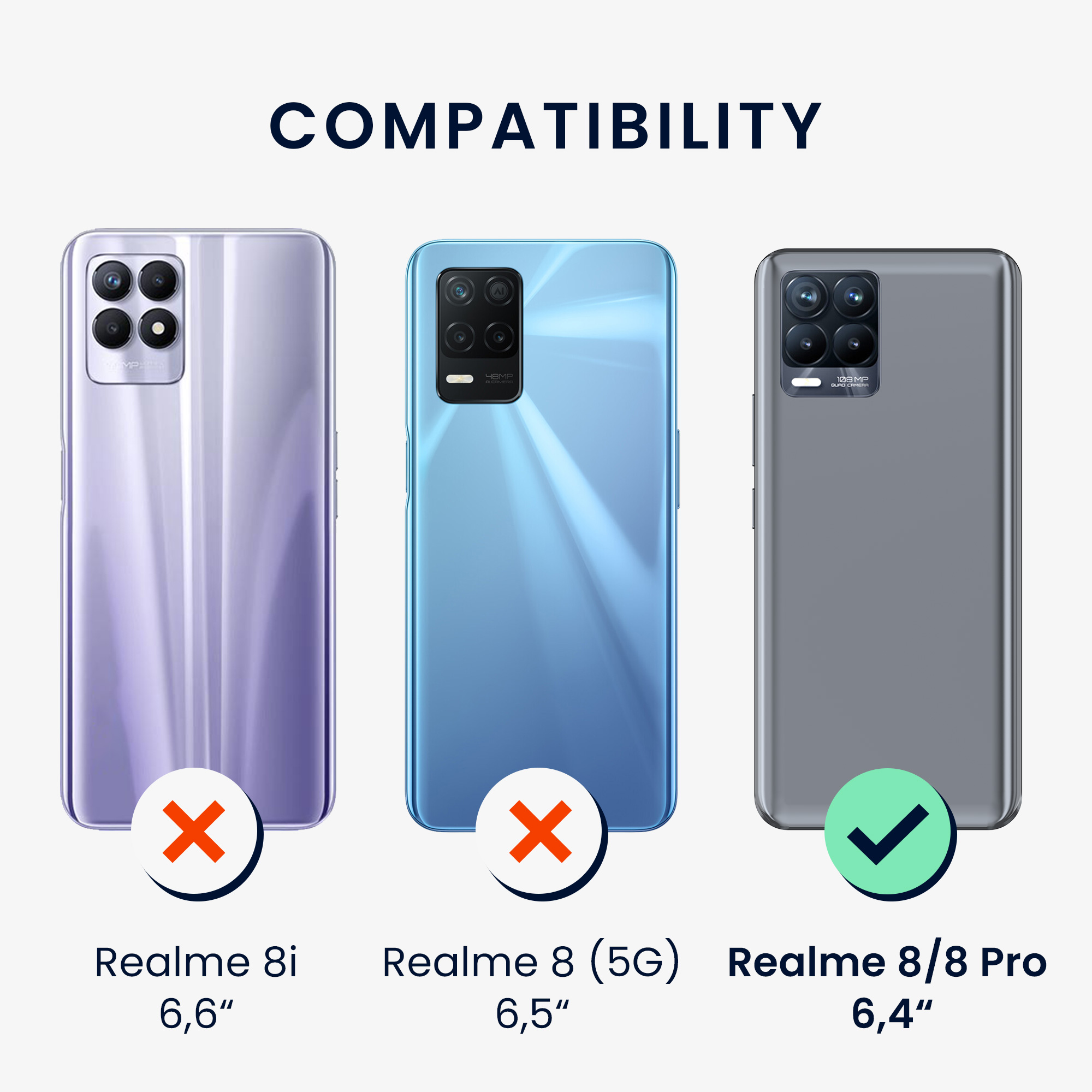 Kryt na mobil Realme 8 / 8 Pro kwmobile TPU matný matná černá
