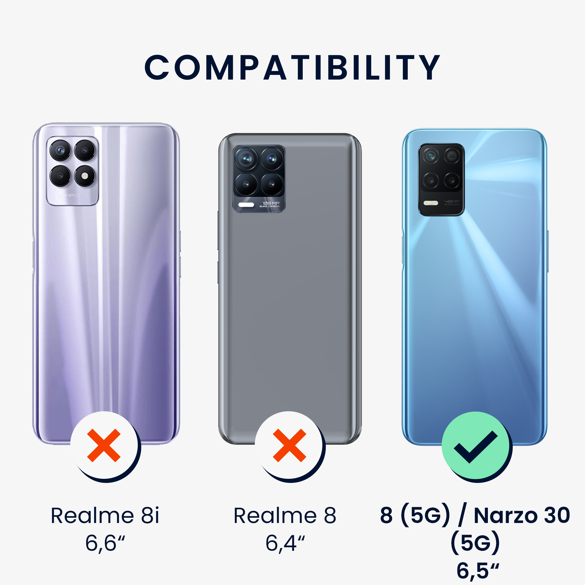 Kryt na mobil Realme 8 (5G) / Narzo 30 (5G) kwmobile TPU matný tmavě růžová