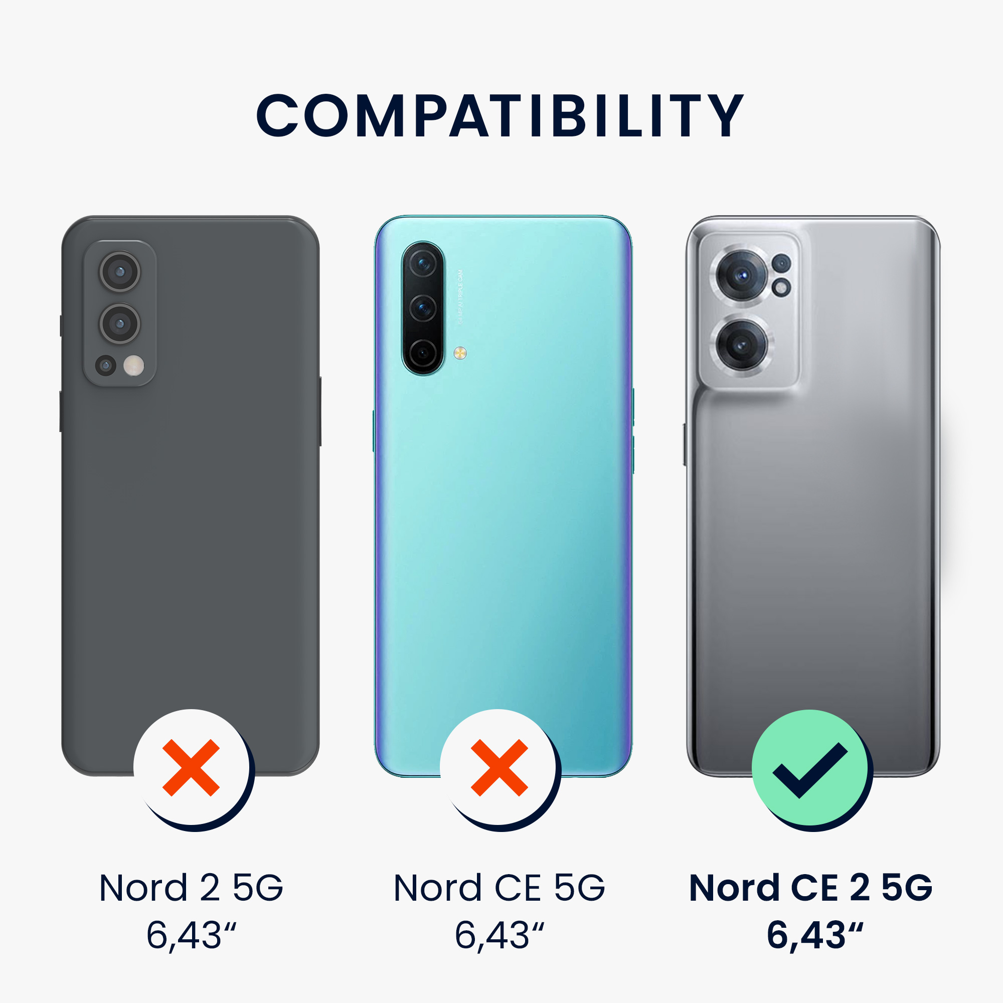 Dřevěný kryt kwmobile pro OnePlus Nord CE 2 5G, tmavě hnědá