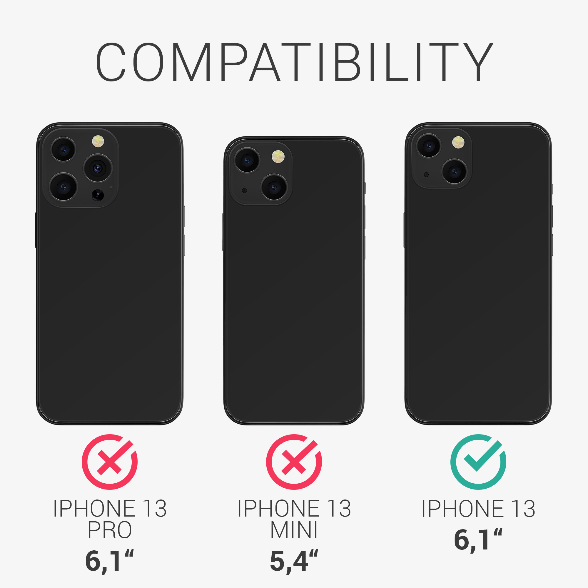 Kryt s přihrádkou kwmobile pro iPhone 13 - černá