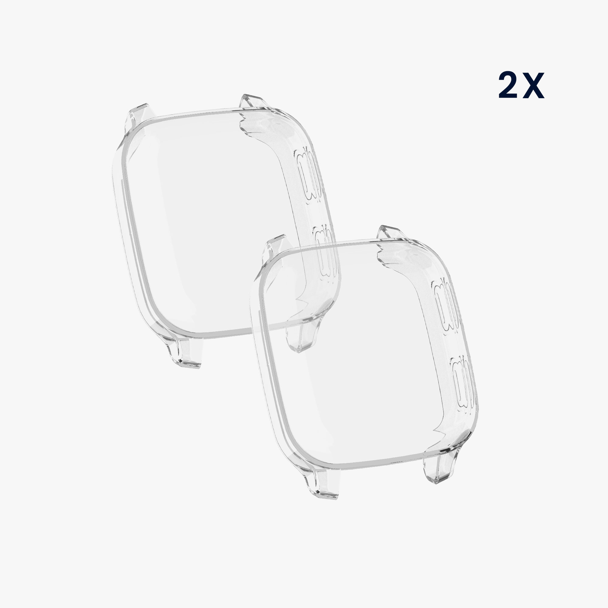 2 ks Ochranný kryt na hodinky kwmobile pro Garmin Venu Sq Music / Sq - transparentní
