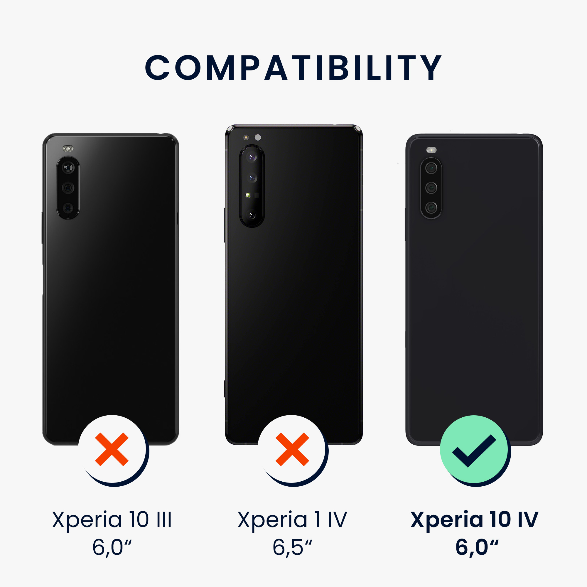 Kryt na mobil kwmobile - Sony Xperia 10 IV - černá matná