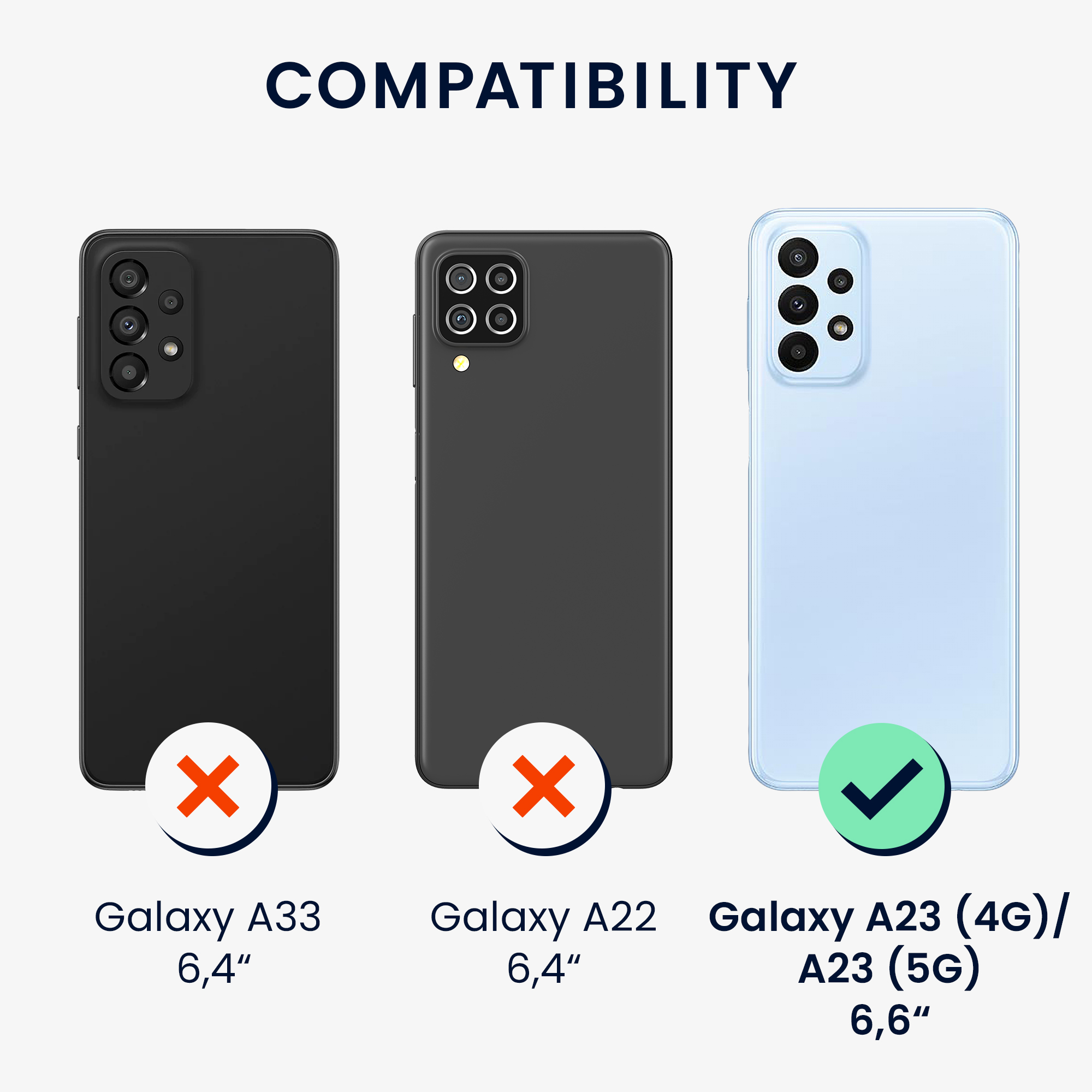 Kryt na mobil Samsung Galaxy A23 4G / 5G kwmobile TPU metalický Metalická modrá