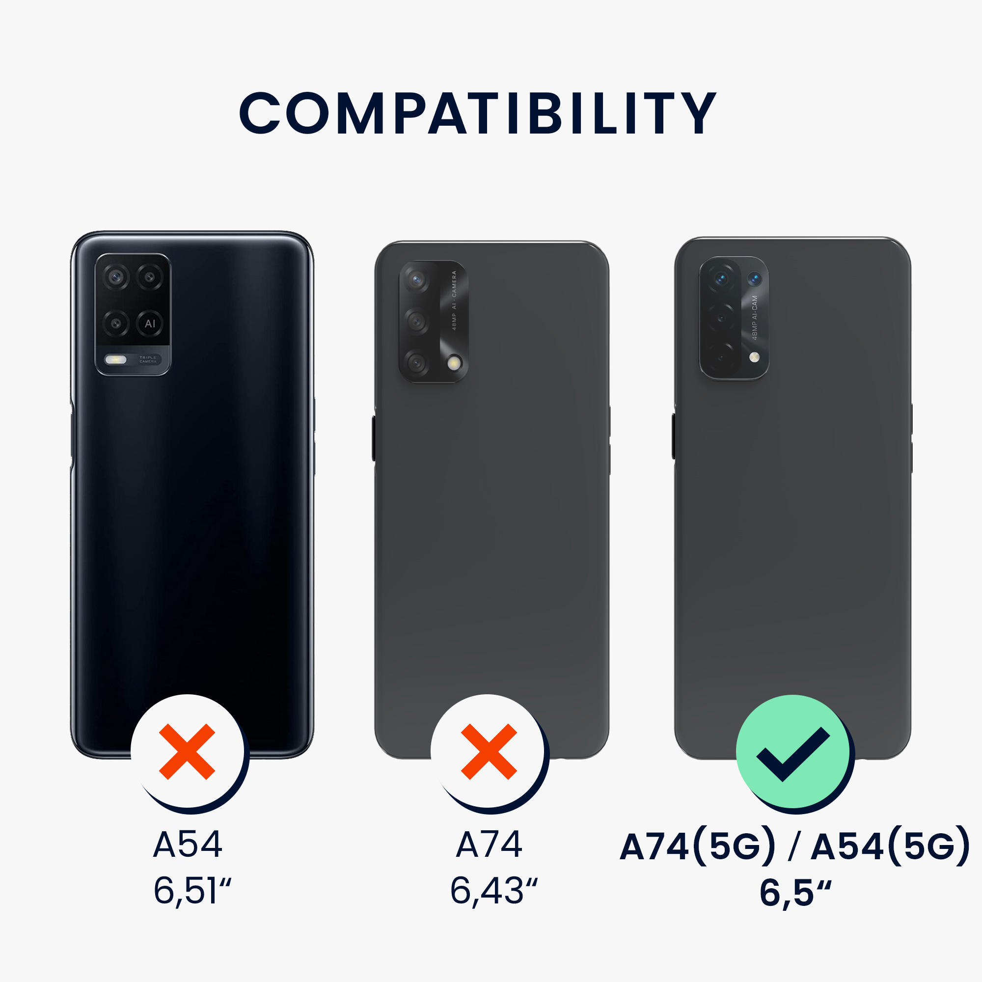 Kryt na mobil Oppo A74 (5G) / A54 (5G) kwmobile crossbody s šňůrkou perleťová