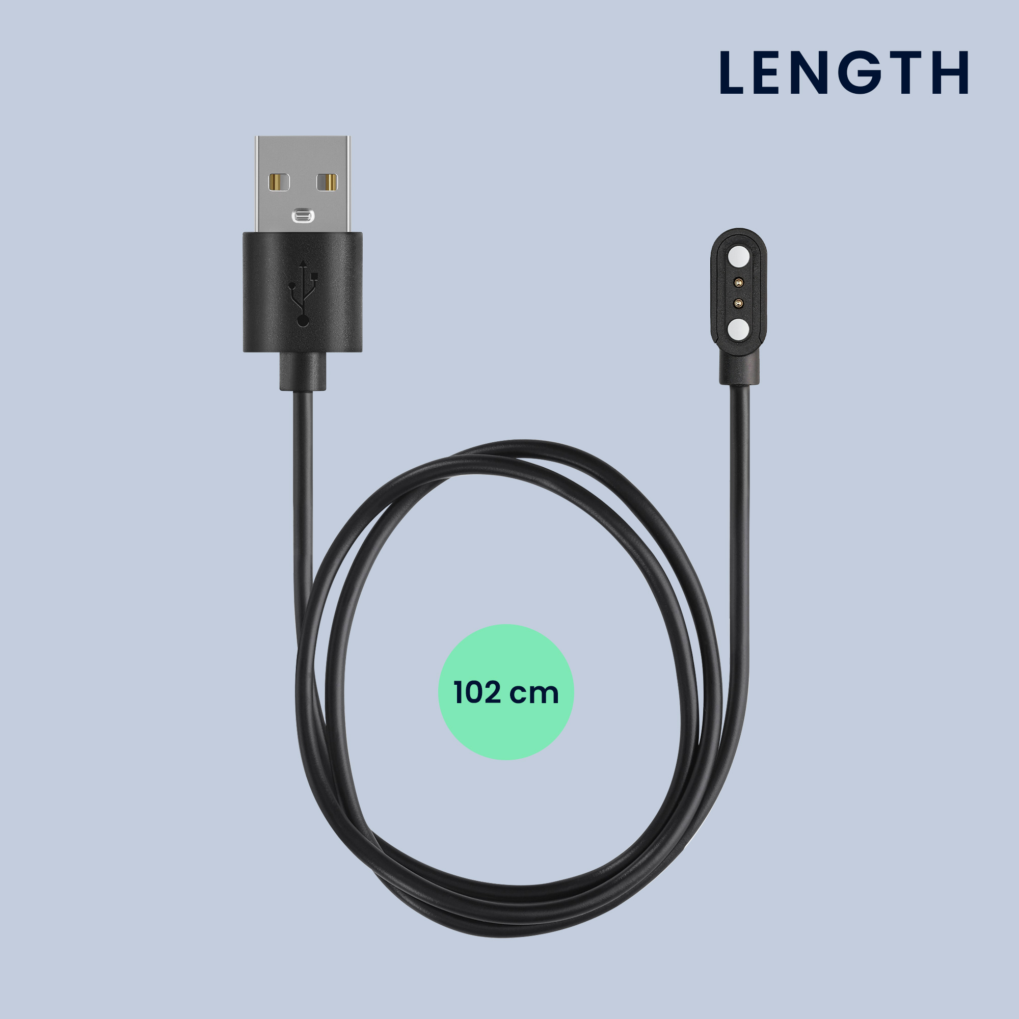 Nabíjecí kabel kwmobile pro Blackview X1 (Number B00101) / X2 Smartwatch - černá