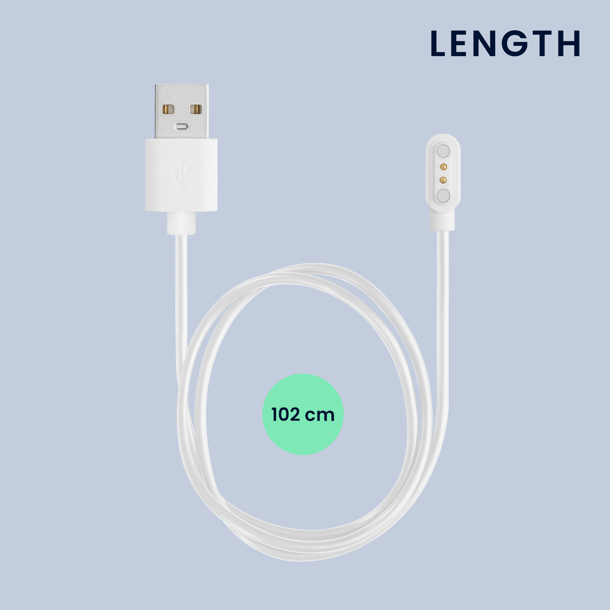 Nabíjecí kabel kwmobile pro Blackview X1 (Number B00101) / X2 Smartwatch - bílá