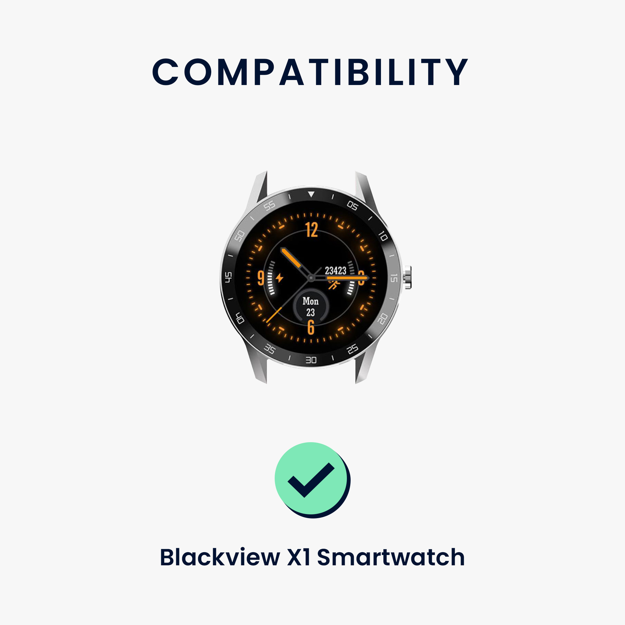 Řemínky kwmobile pro Blackview X1 Smartwatch - 2 ks - černá / černá