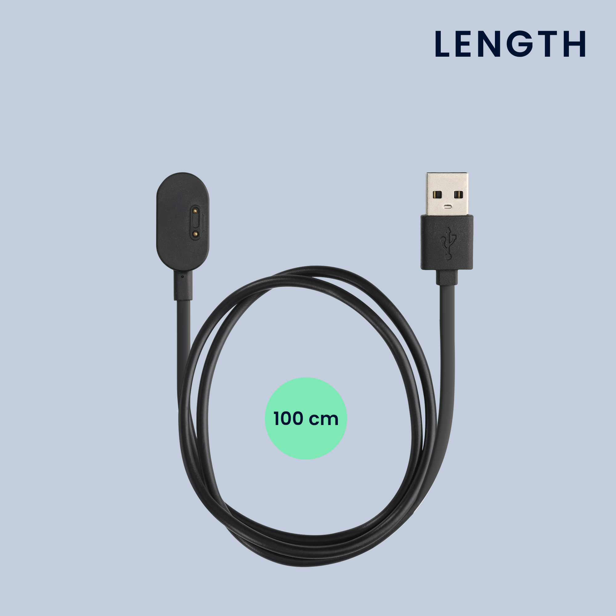 Náhradní nabíjecí kabel hodinky imoo Watch Phone Z6 USB černá kwmobile
