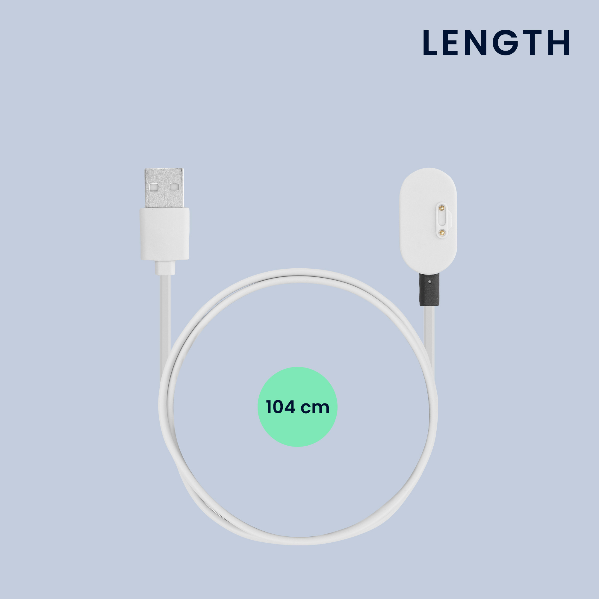 Náhradní nabíjecí kabel hodinky imoo Watch Phone Z6 USB bílá kwmobile