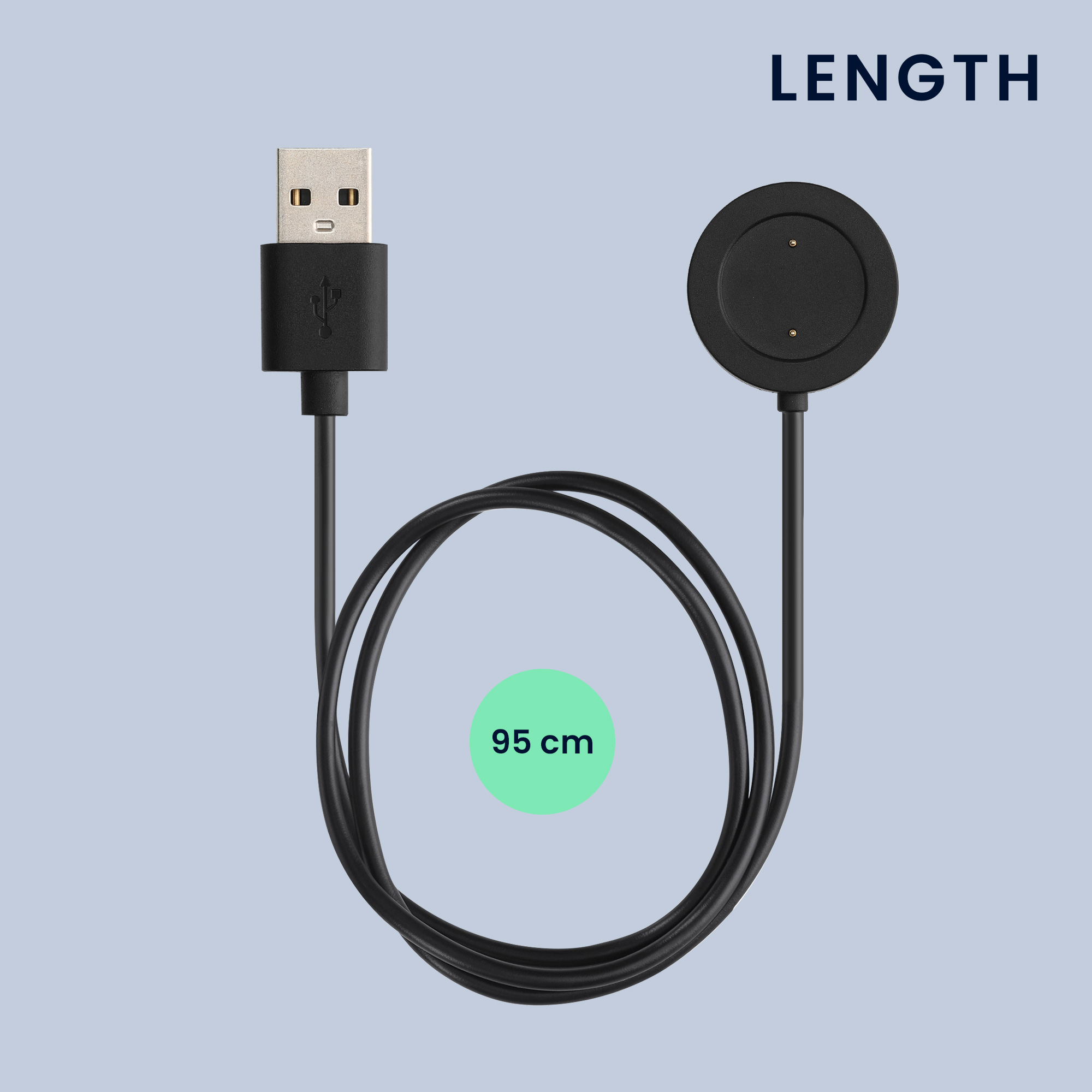 Nabíjecí kabel kwmobile pro Xiaomi Mi Watch Color Sport / S1 Active - Černá