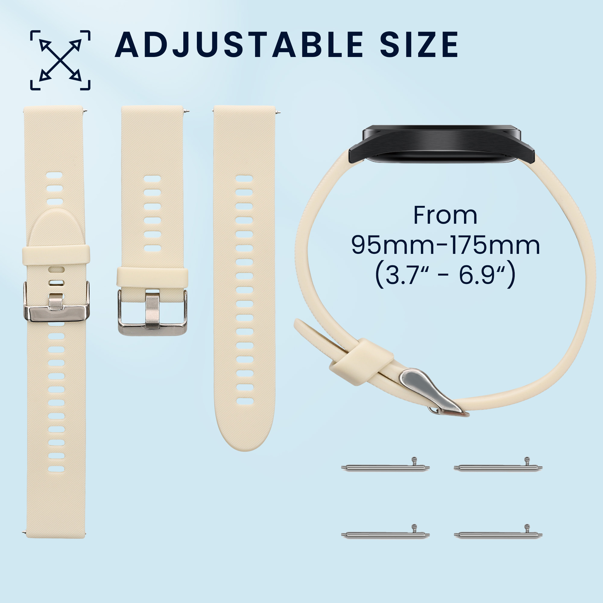 Řemínek kwmobile pro Xiaomi Mi Watch / Mi Watch Color Sport - Černá / béžová