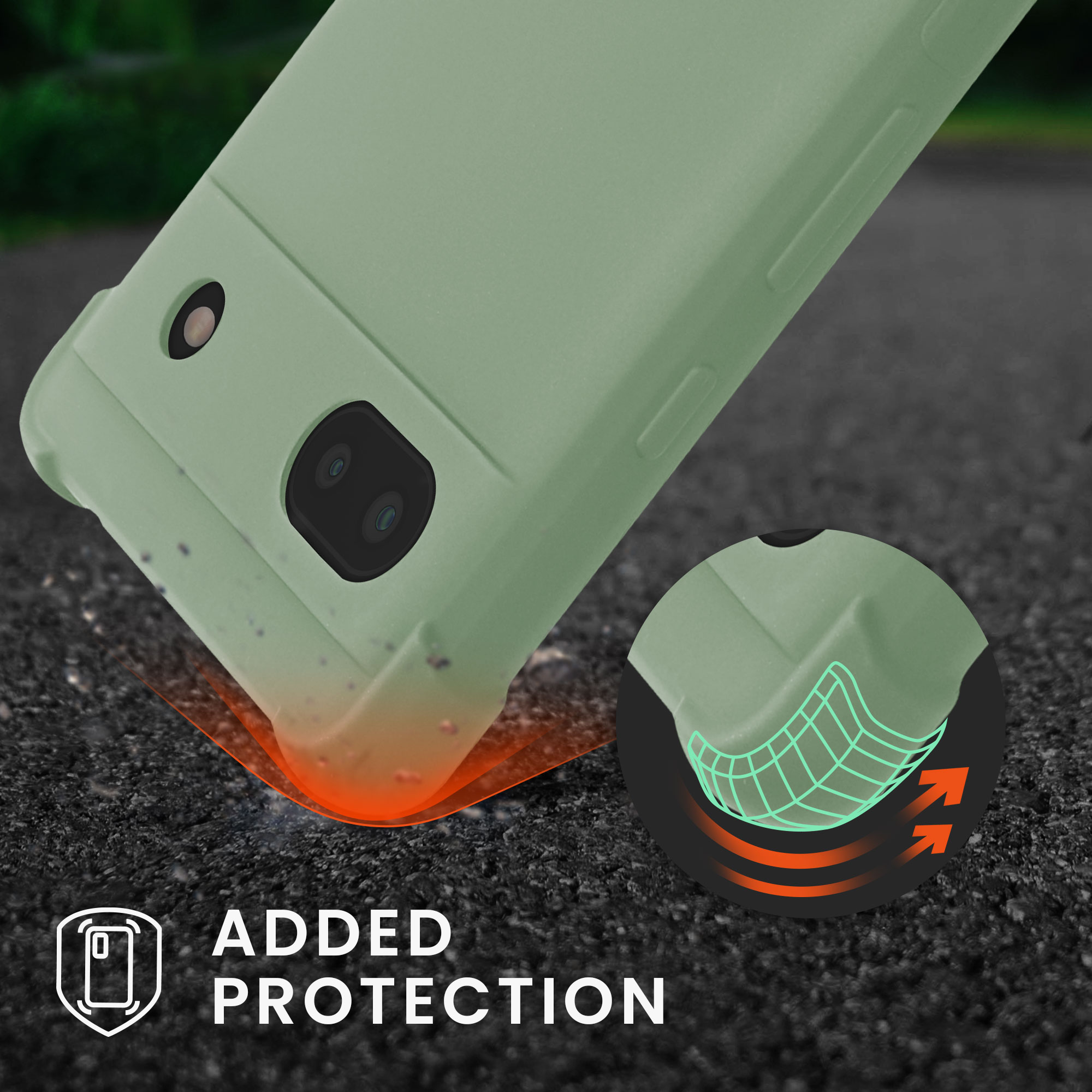 Crossbody kryt kwmobile pro Google Pixel 6 - šedozelená