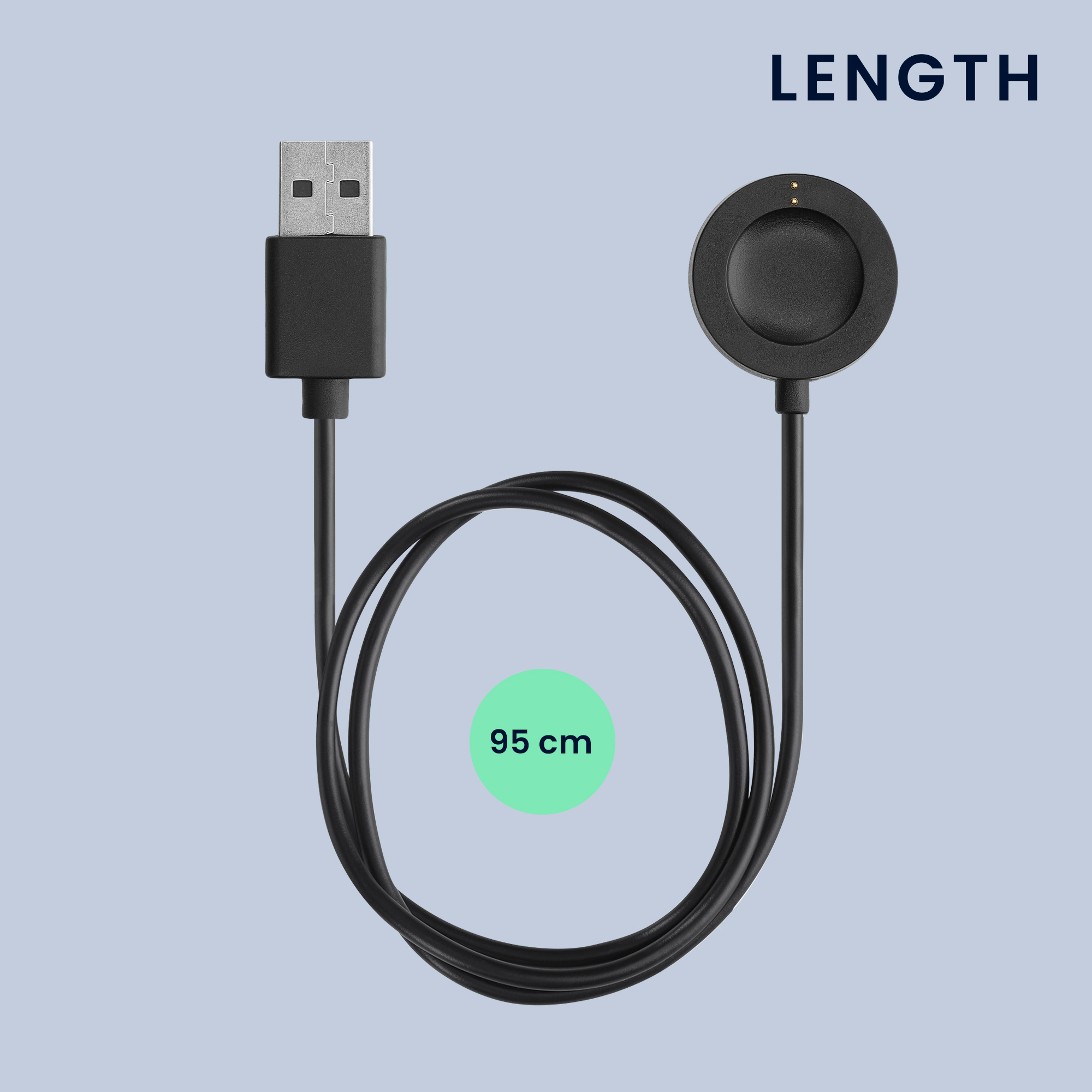 Nabíječka pro chytré hodinky kwmobile pro Gen 6  5  4 Smartwatch / Skagen Falster 2 - černá