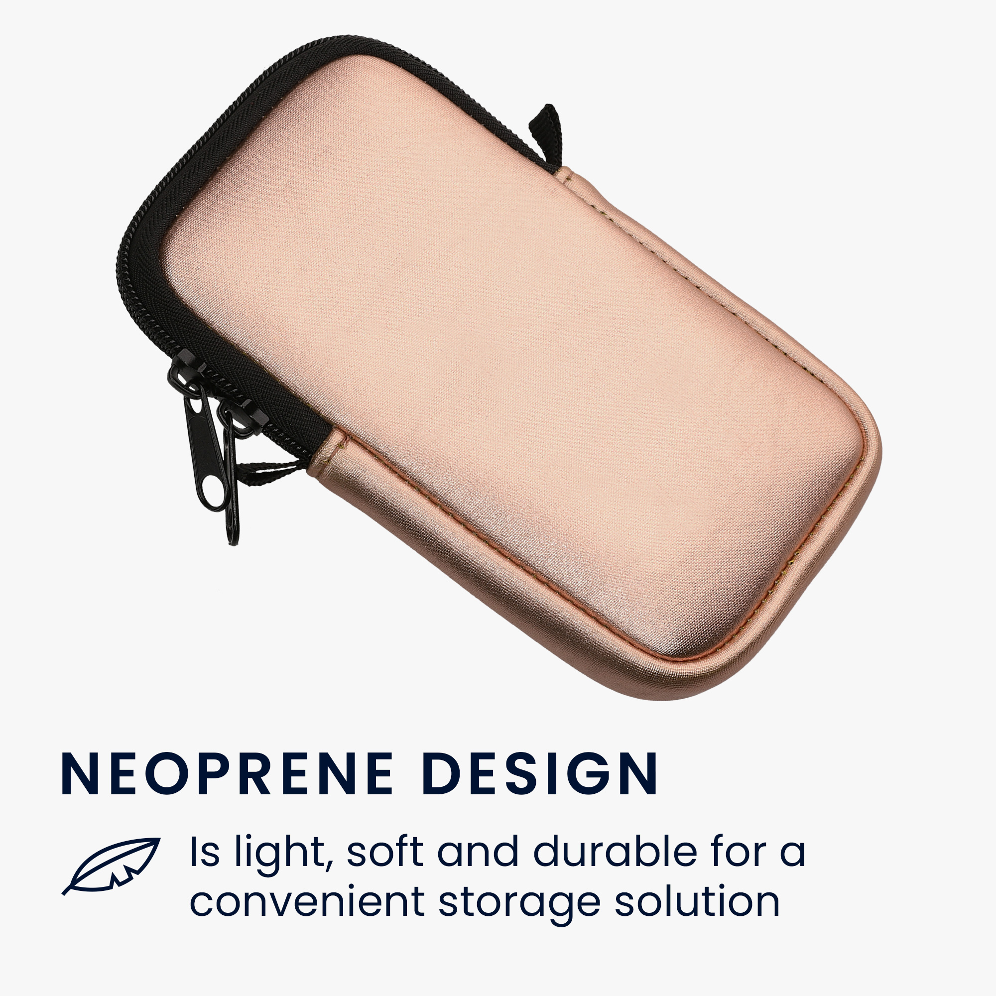 Řemínek kwmobile pro Neoprene Phone Bag M, metalická růžově zlatá