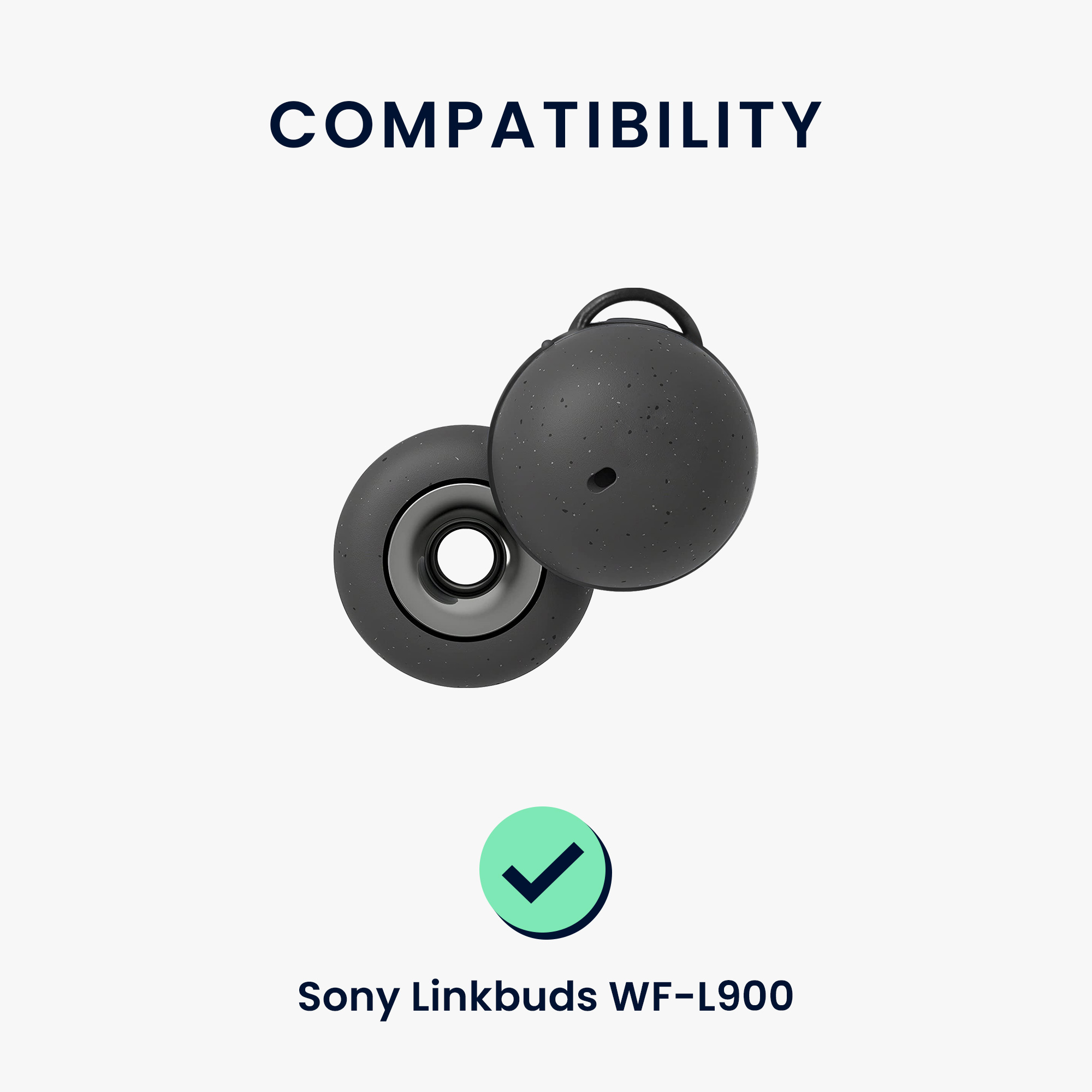 Náhradní špunty do sluchátek kwmobile pro Sony Linkbuds WF-L900, černá