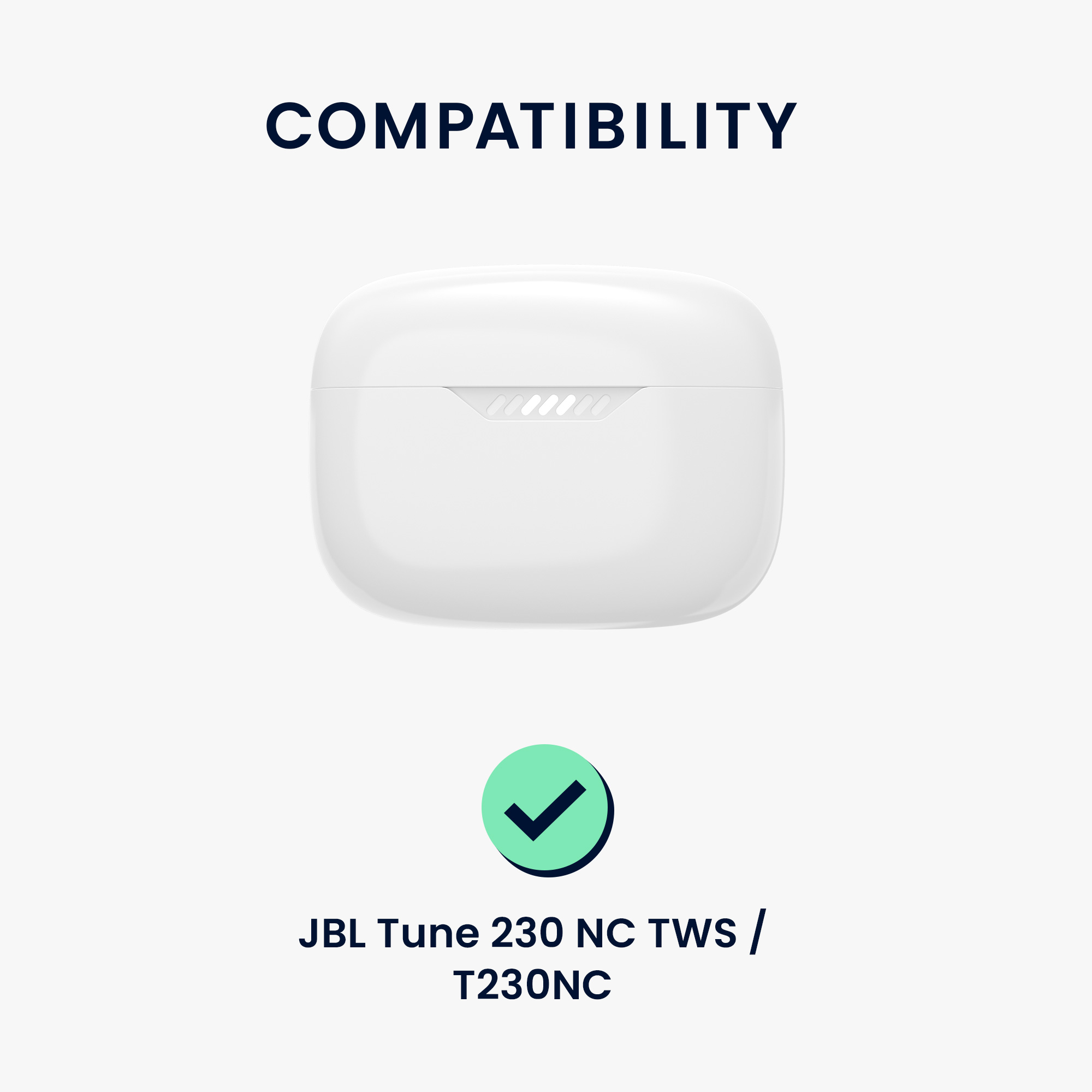 Pouzdro na sluchátka JBL Tune 230 NC TWS / T230NC / T235NC kwmobile - bílá/černá