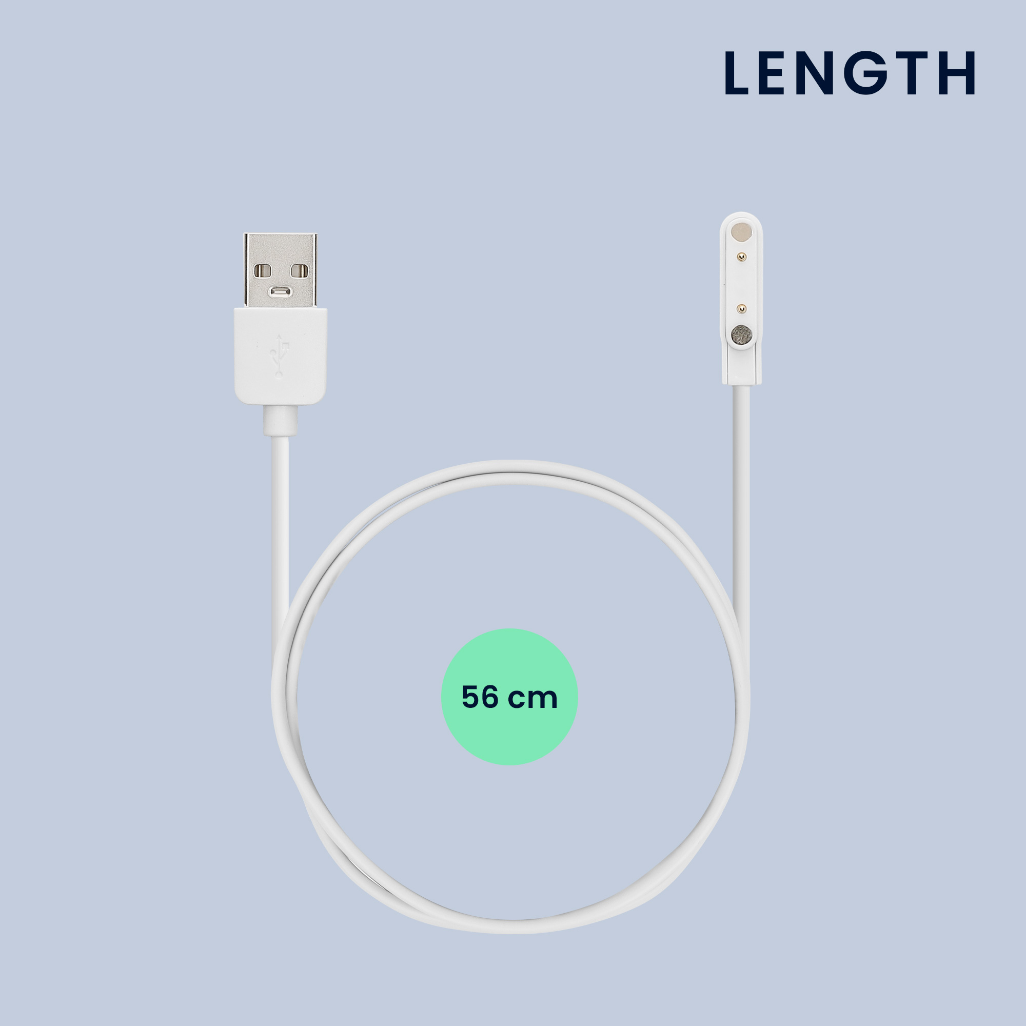 Nabíjecí kabel kwmobile pro Xplora XGO 2 - bílá