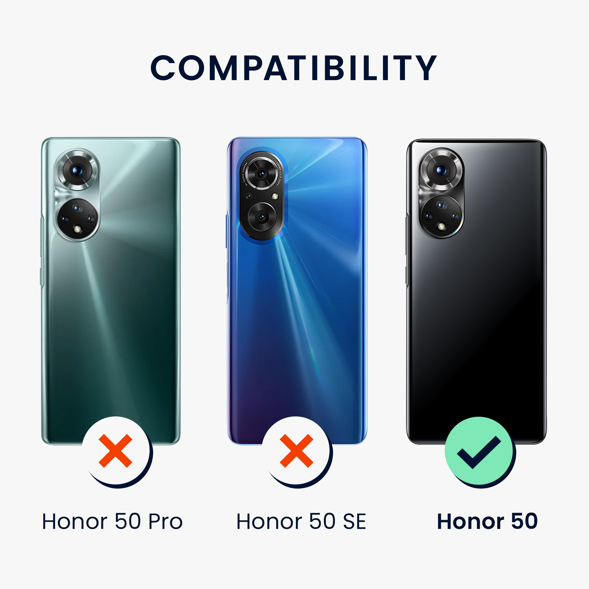Kryt na mobil Honor 50 kwmobile dřevo / carbon tmavě hnědá / černá