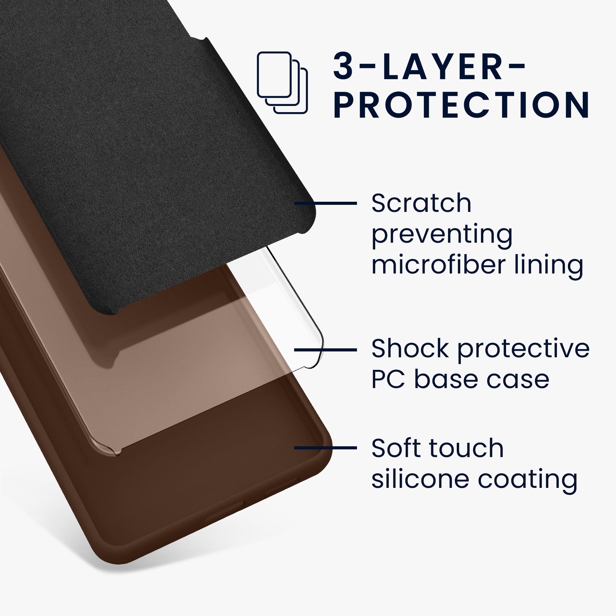 Kryt kwmobile slim iPhone 14 čokoládová