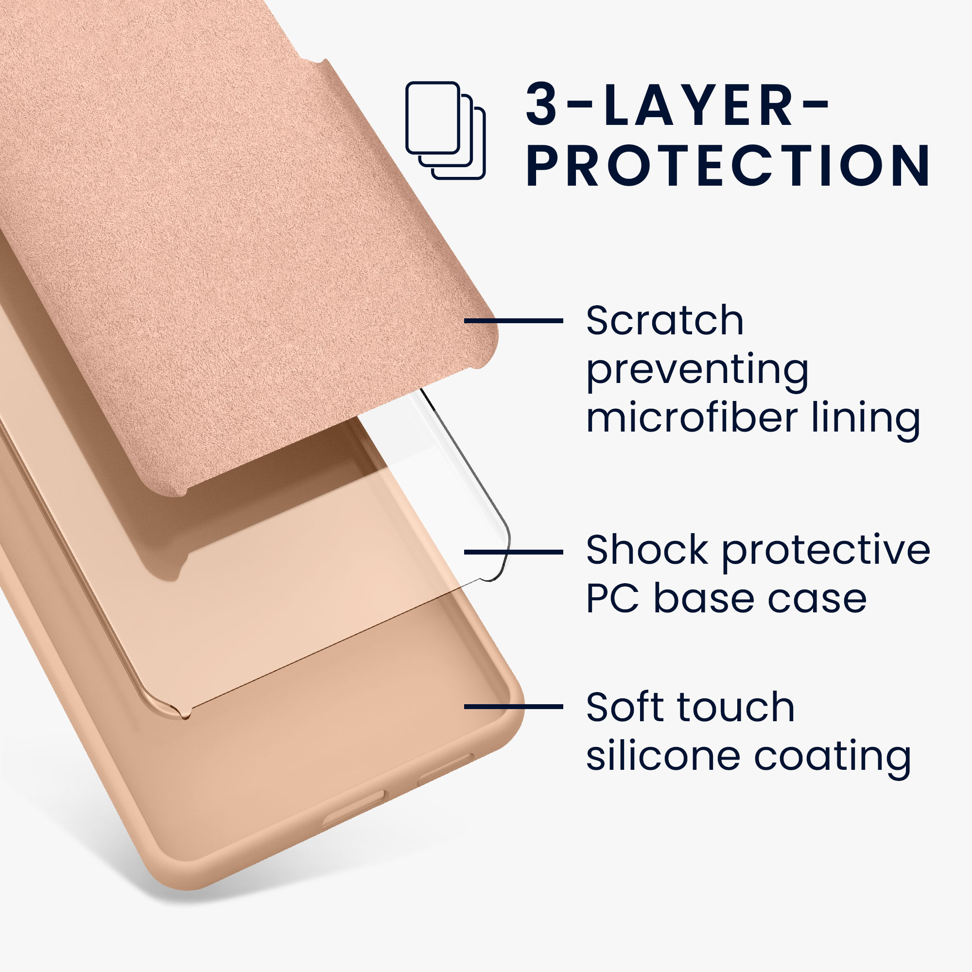 Kryt kwmobile slim iPhone 14 Pro Max Pastel Peach