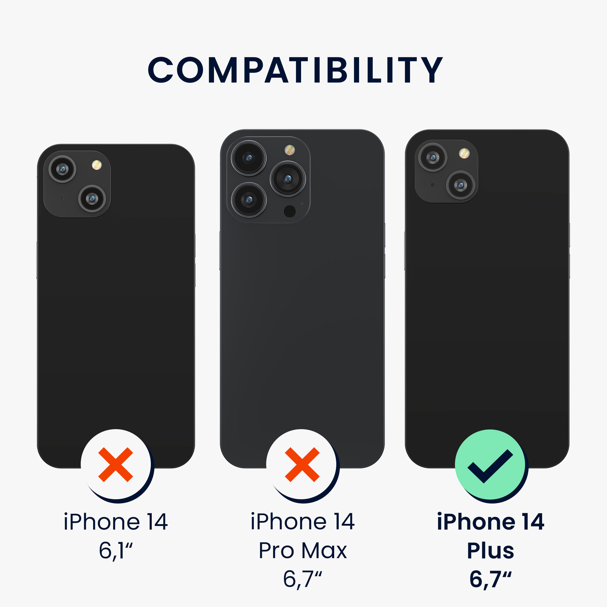Kryt kwmobile s přihrádkou na kartu iPhone 14 Plus černá