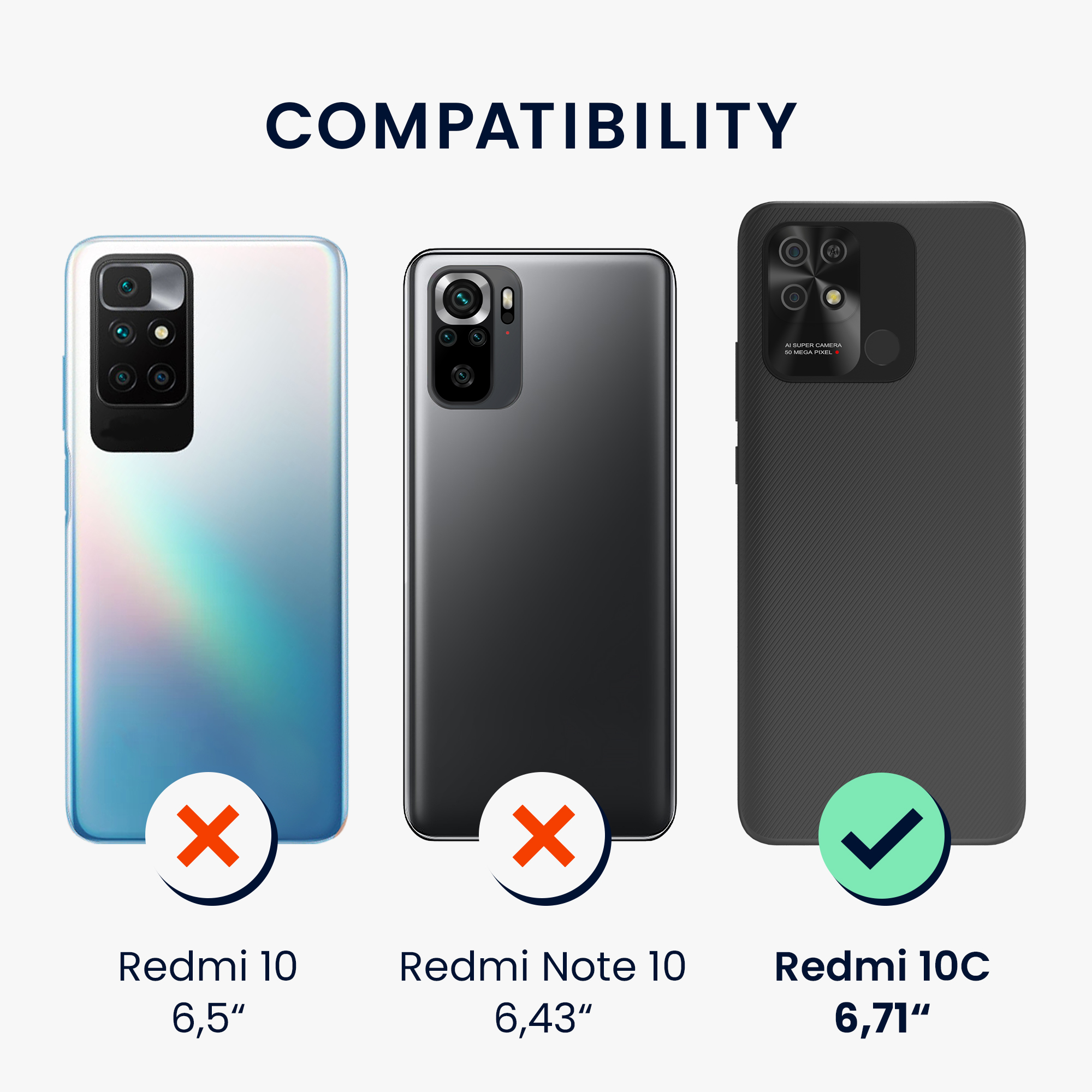 Kryt Xiaomi Redmi 10C silikonový TPU tmavá břidlice kwmobile