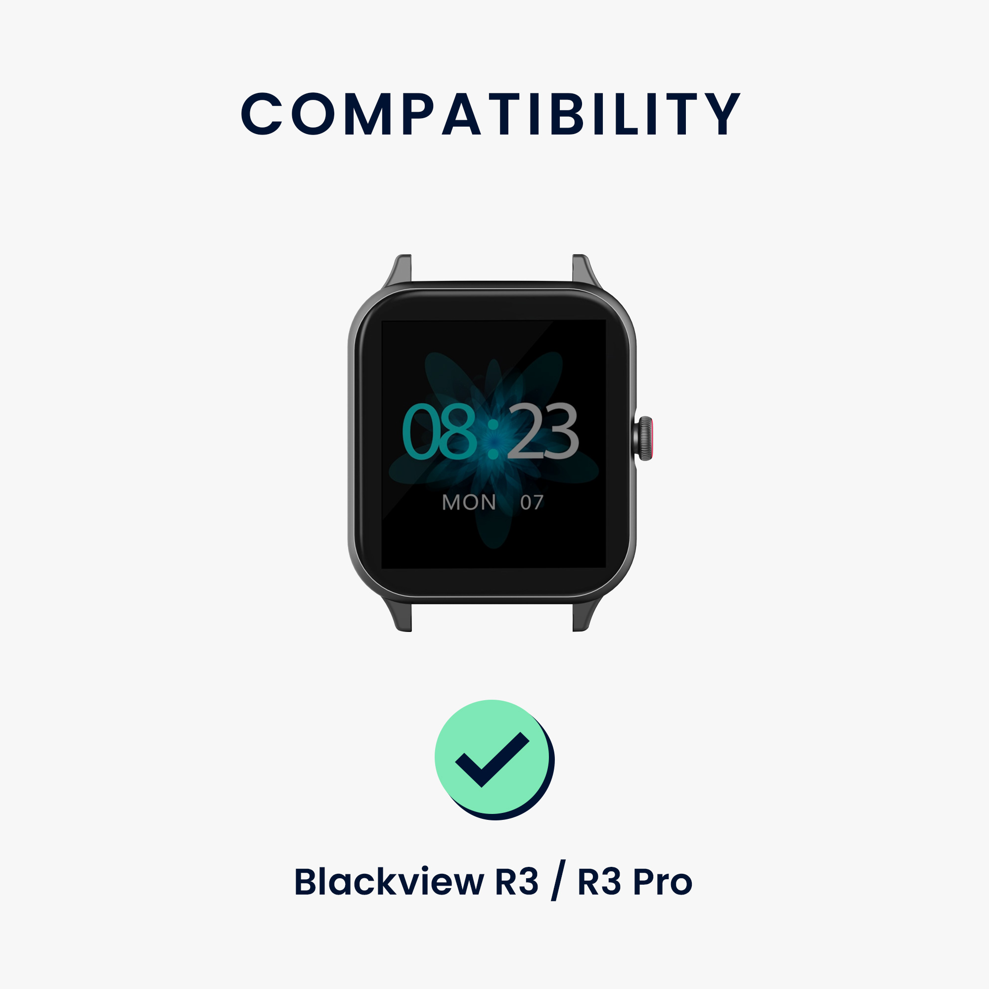 Silikonový řemínek hodinky Blackview R3 náhradní černá kwmobile